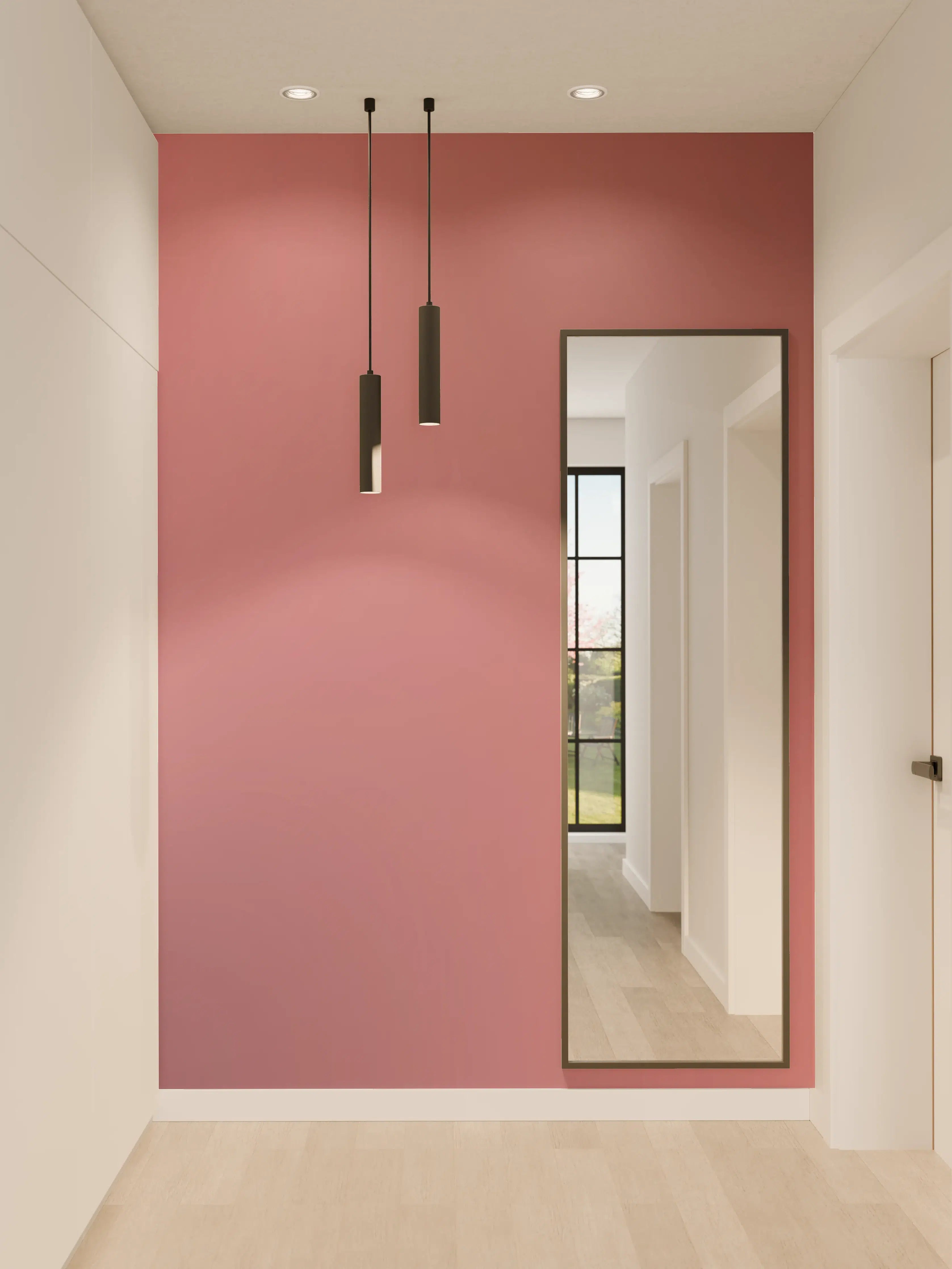 Wandverkleidung Flur - Moderne Farbe mit sanfter Textur