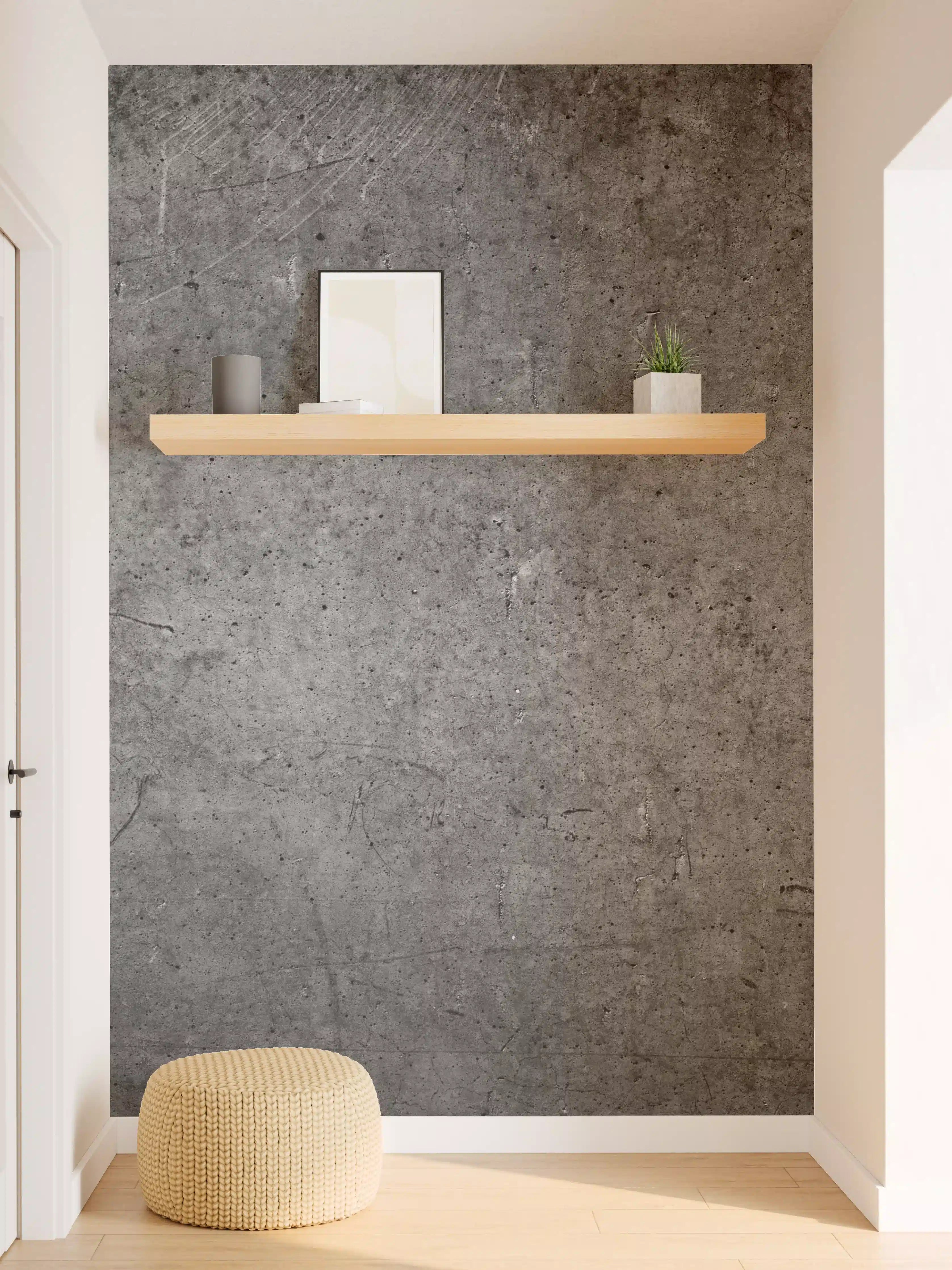 Wandverkleidung Flur - Moderne Grau-Schwarze Betonoptik