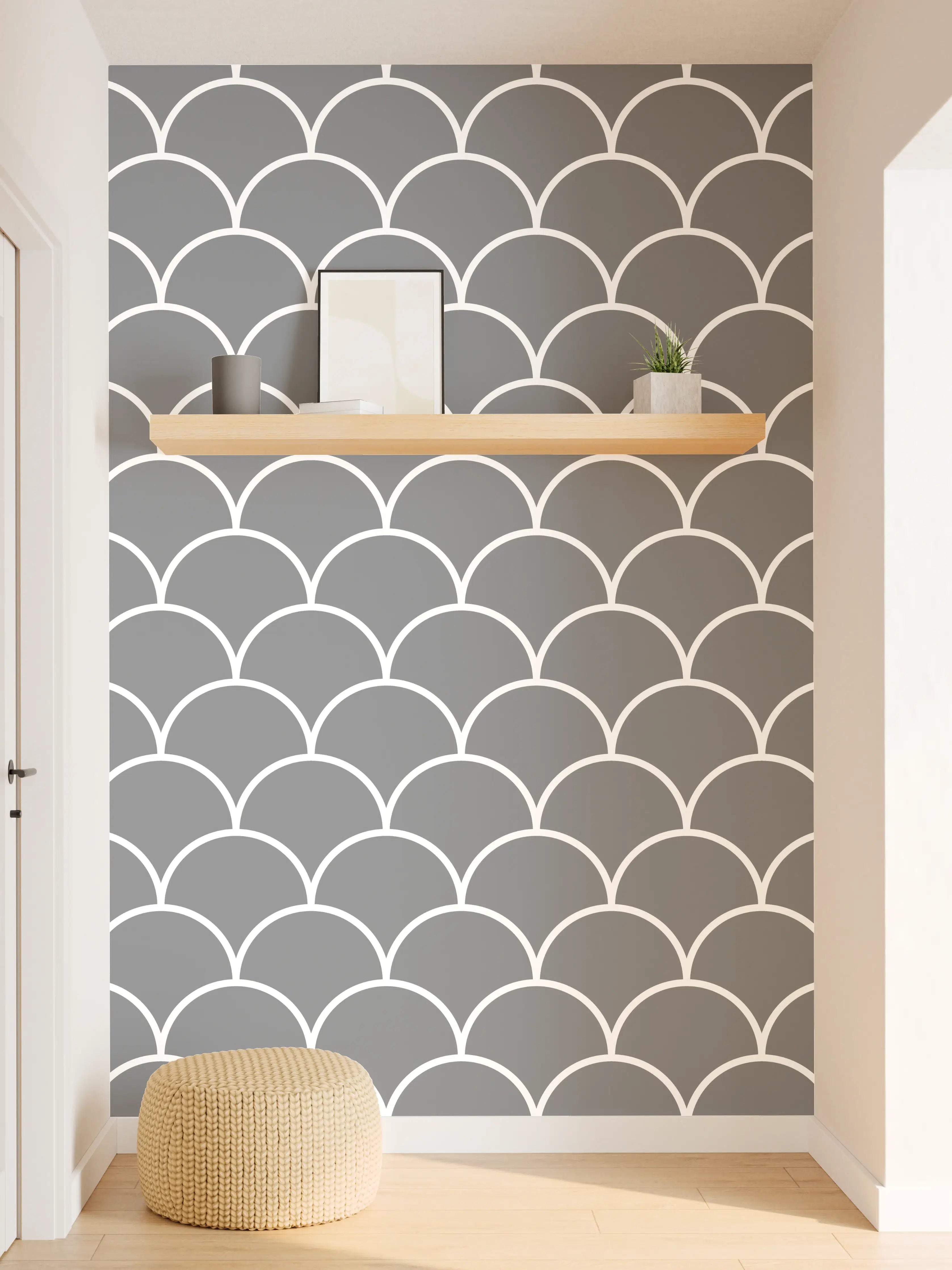 Wandverkleidung Flur - Moderne Graue Skalenmuster