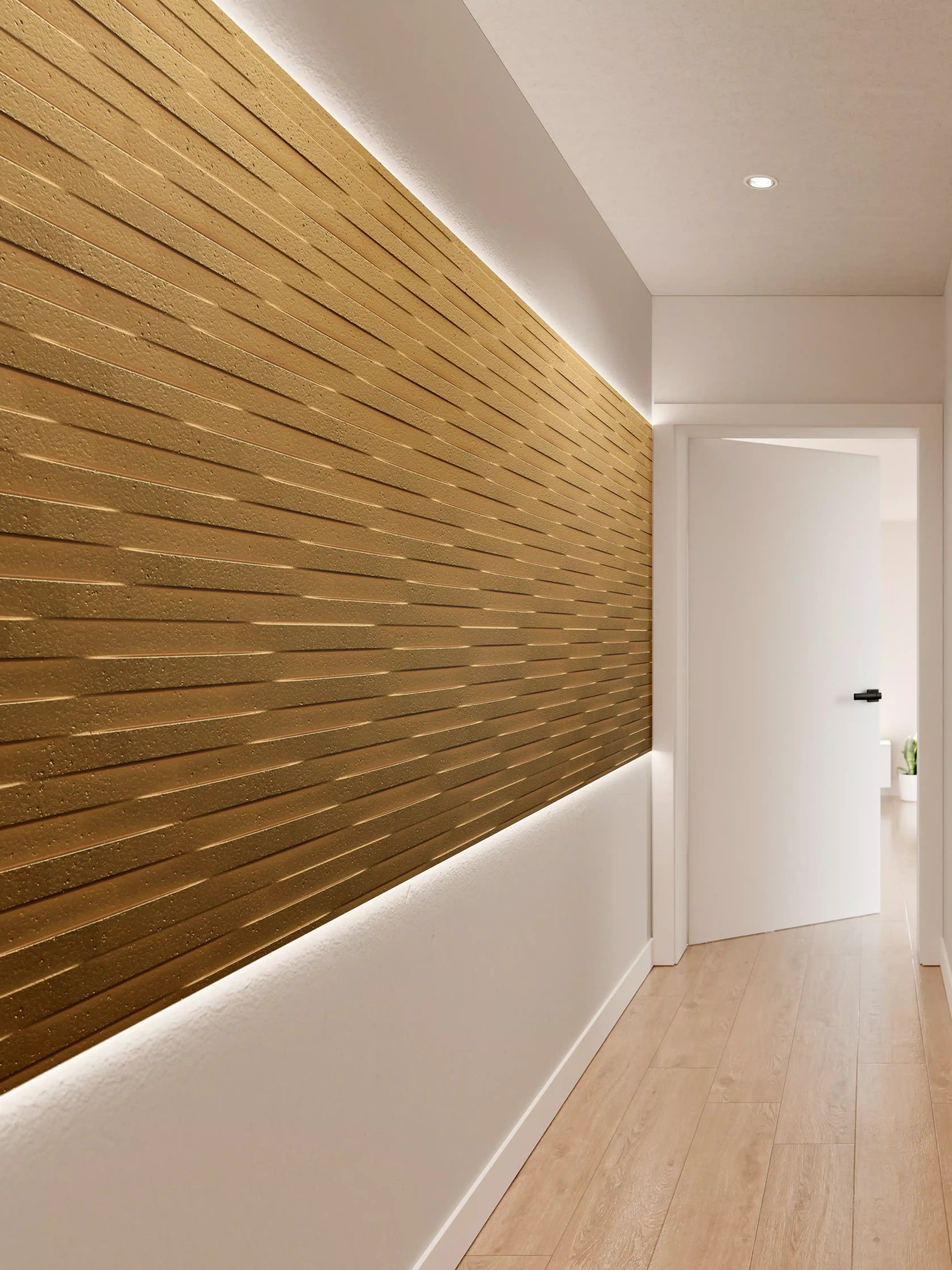 Wandverkleidung Flur - Moderne Holzoptik Fliese – Eiche Design