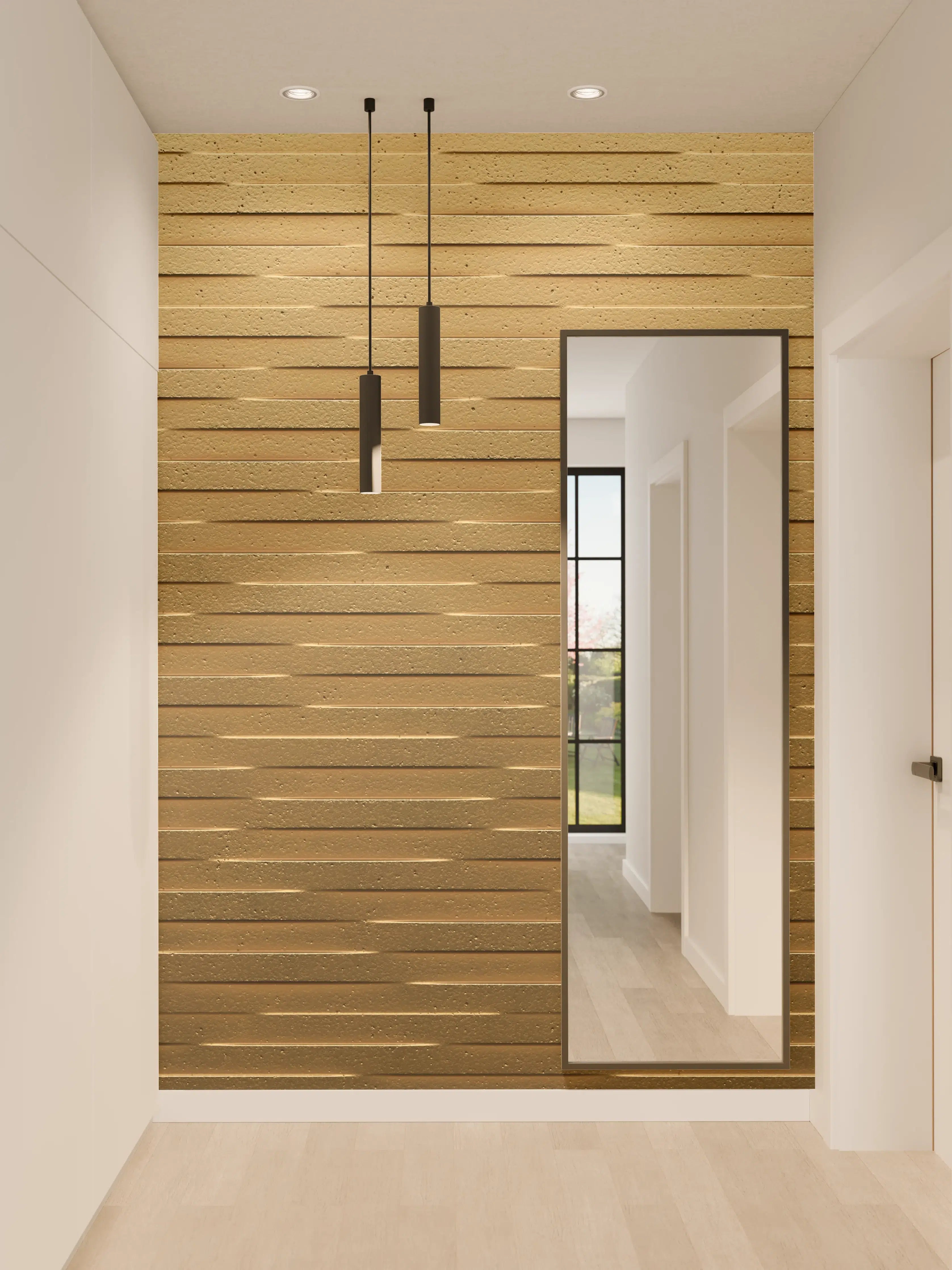 Wandverkleidung Flur - Moderne Holzoptik Fliese – Eiche Design