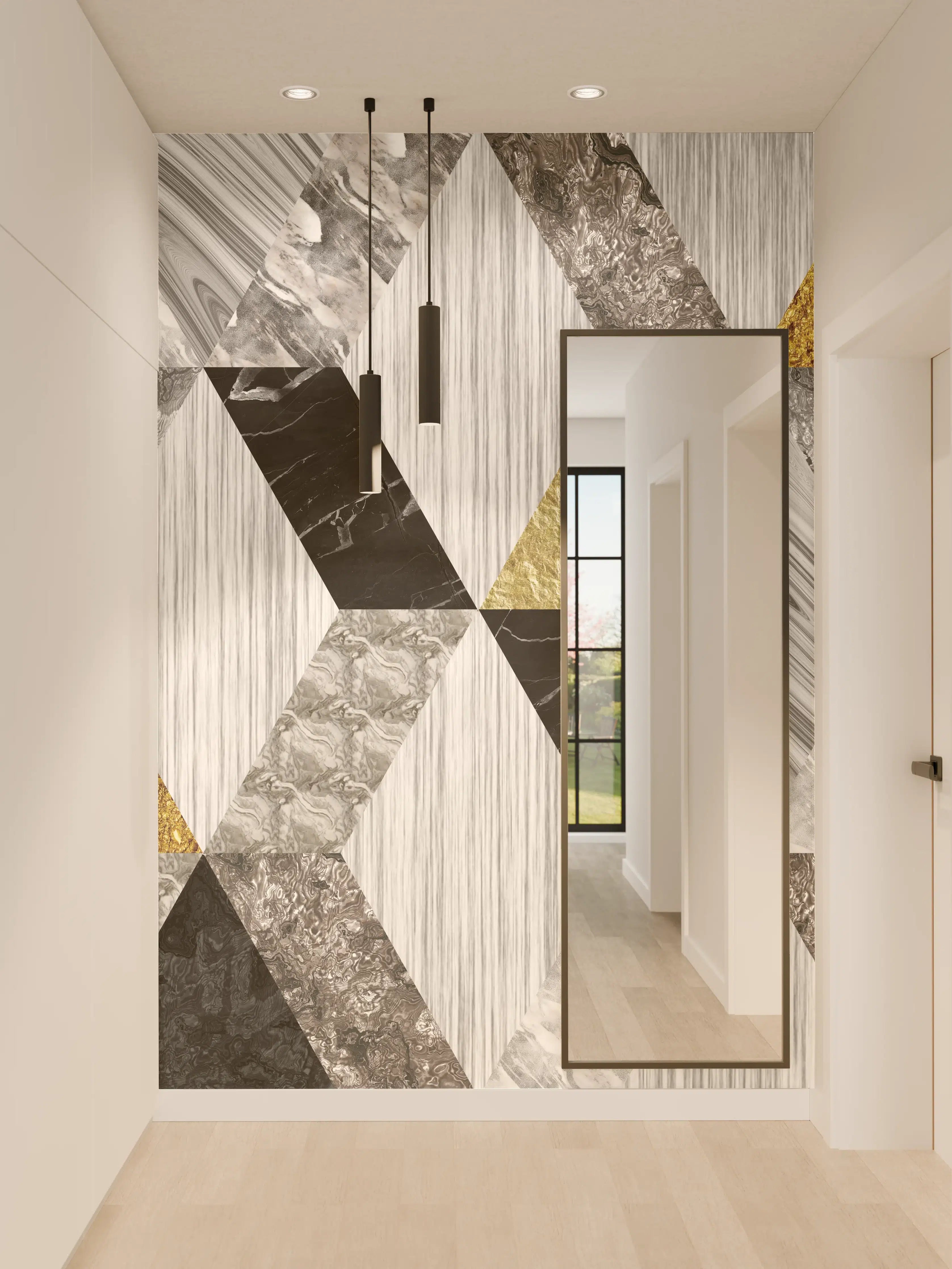 Wandverkleidung Flur - Moderne Keramik Textur