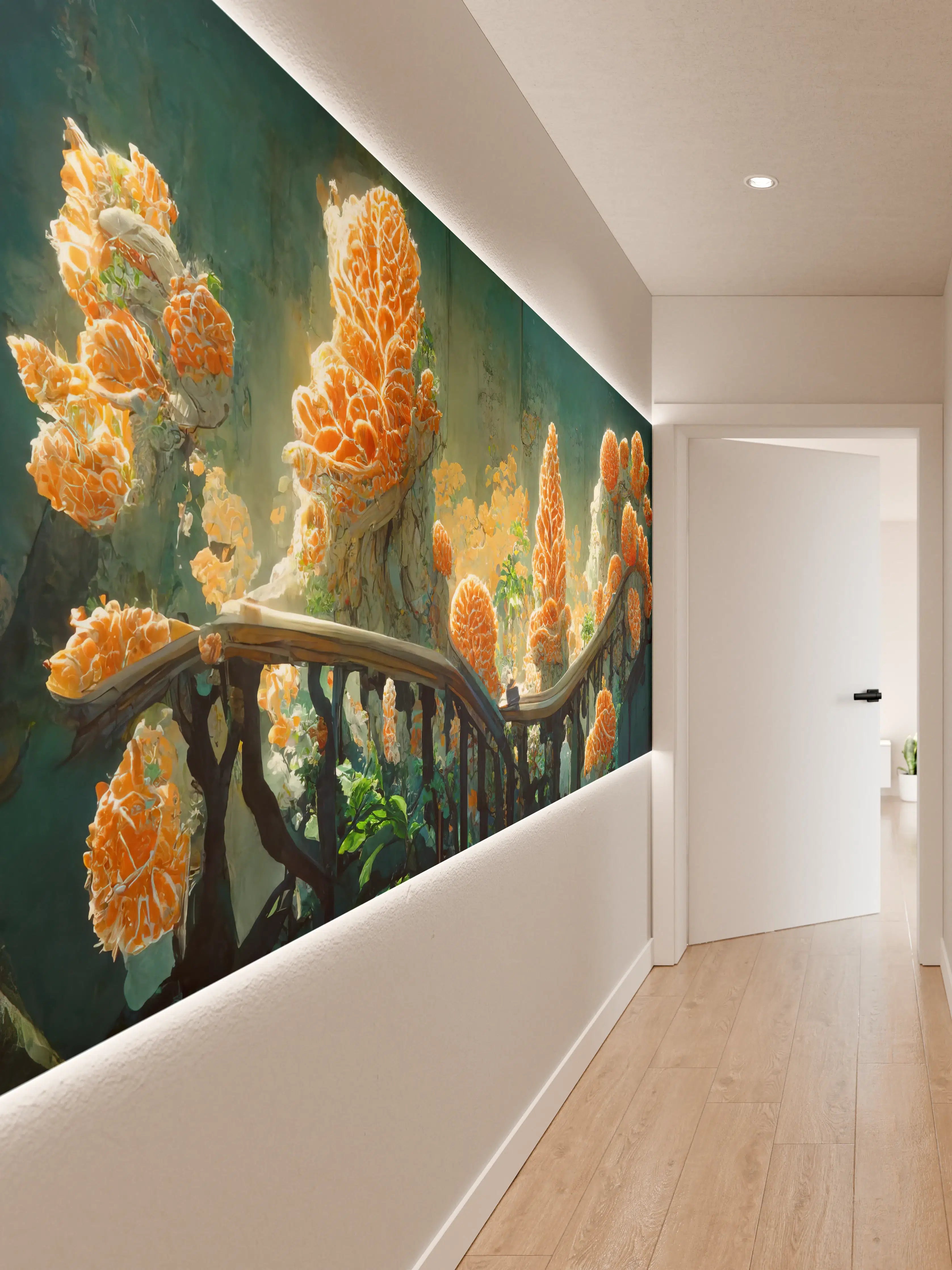 Wandverkleidung Flur - Moderne Kunst - Kakteen
