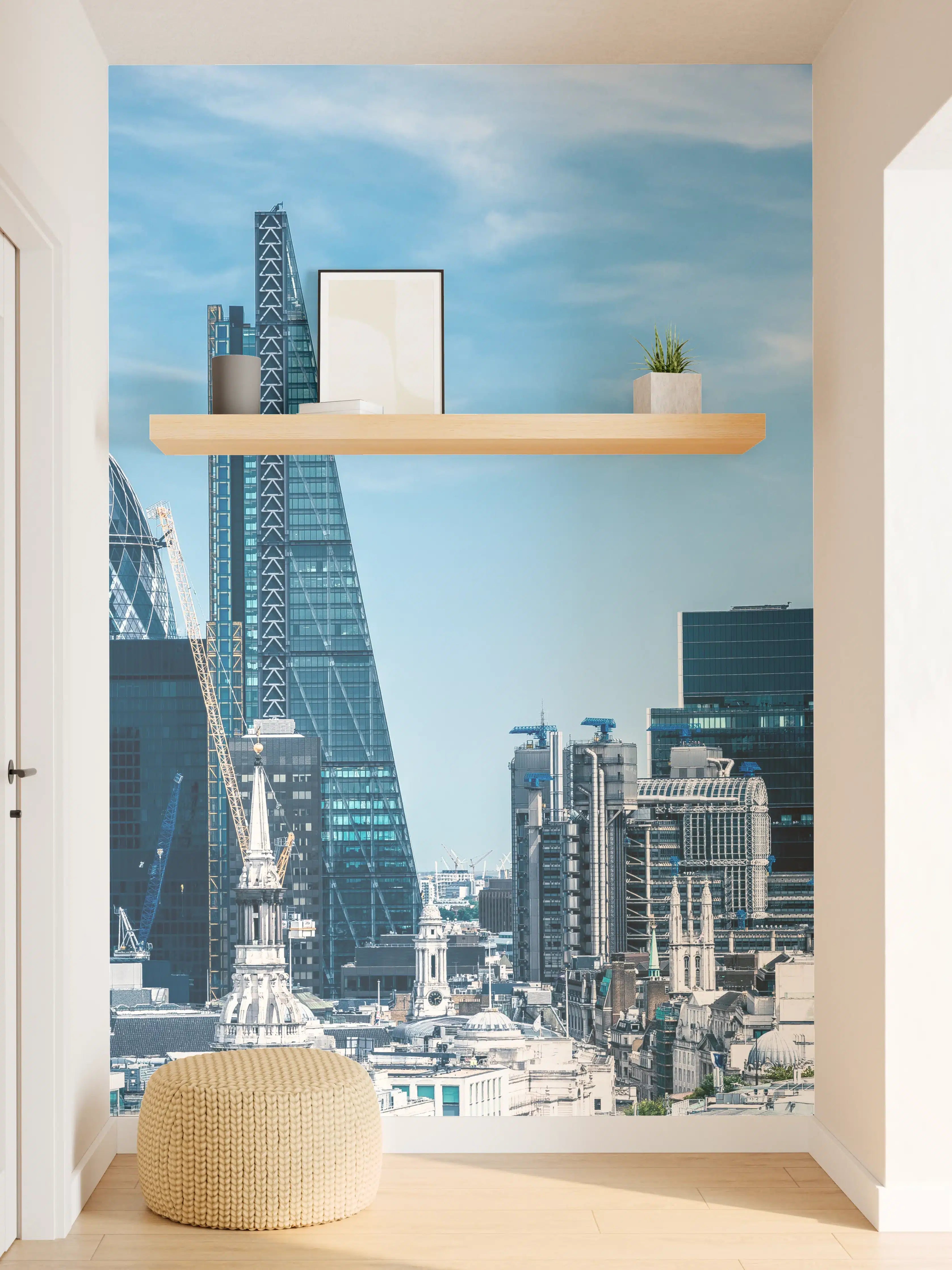 Wandverkleidung Flur - Moderne London Skyline bei Tag