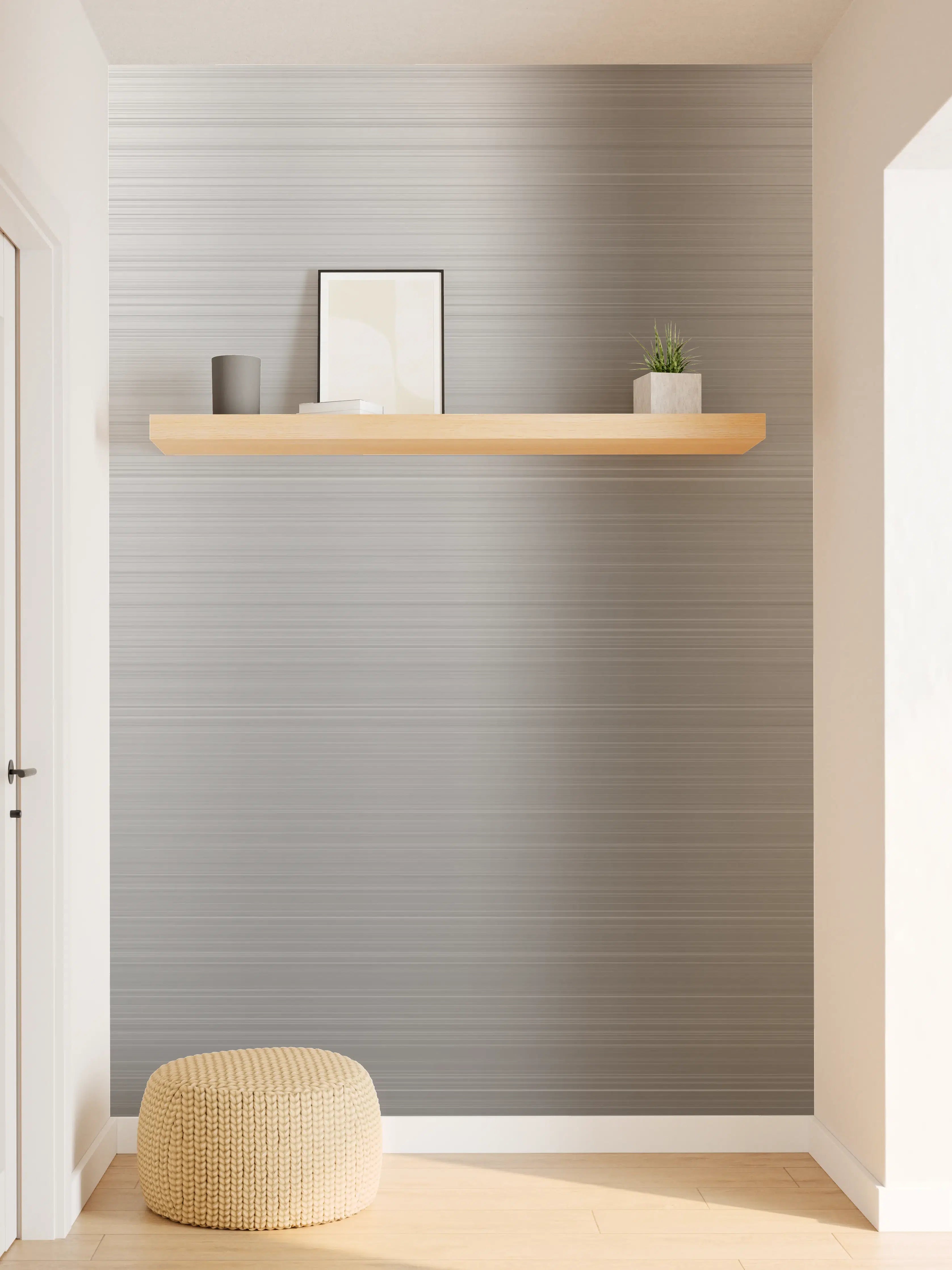 Wandverkleidung Flur - Moderne Metalloberfläche in Grau