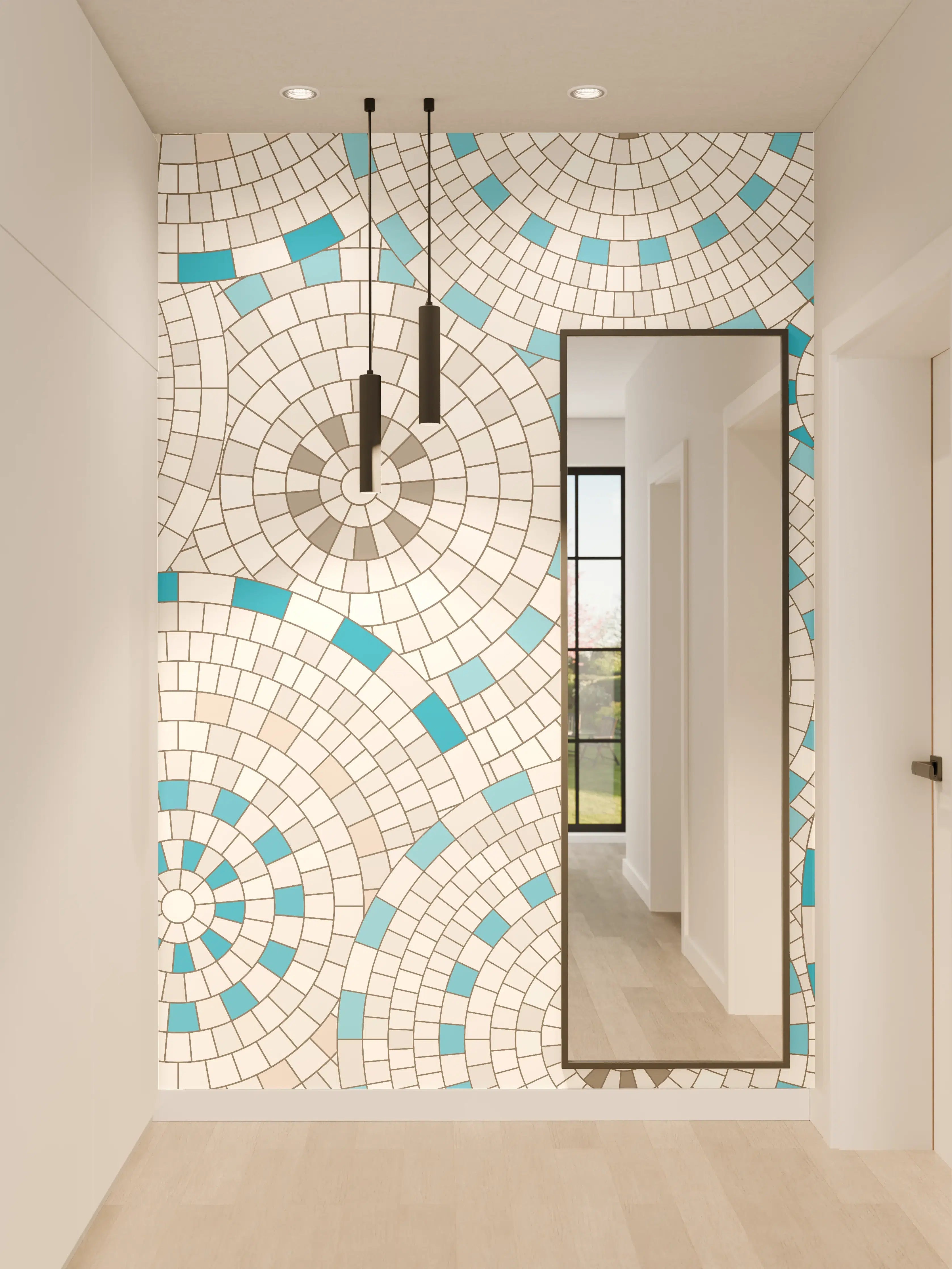 Wandverkleidung Flur - Moderne Mosaik-Fliesen Design