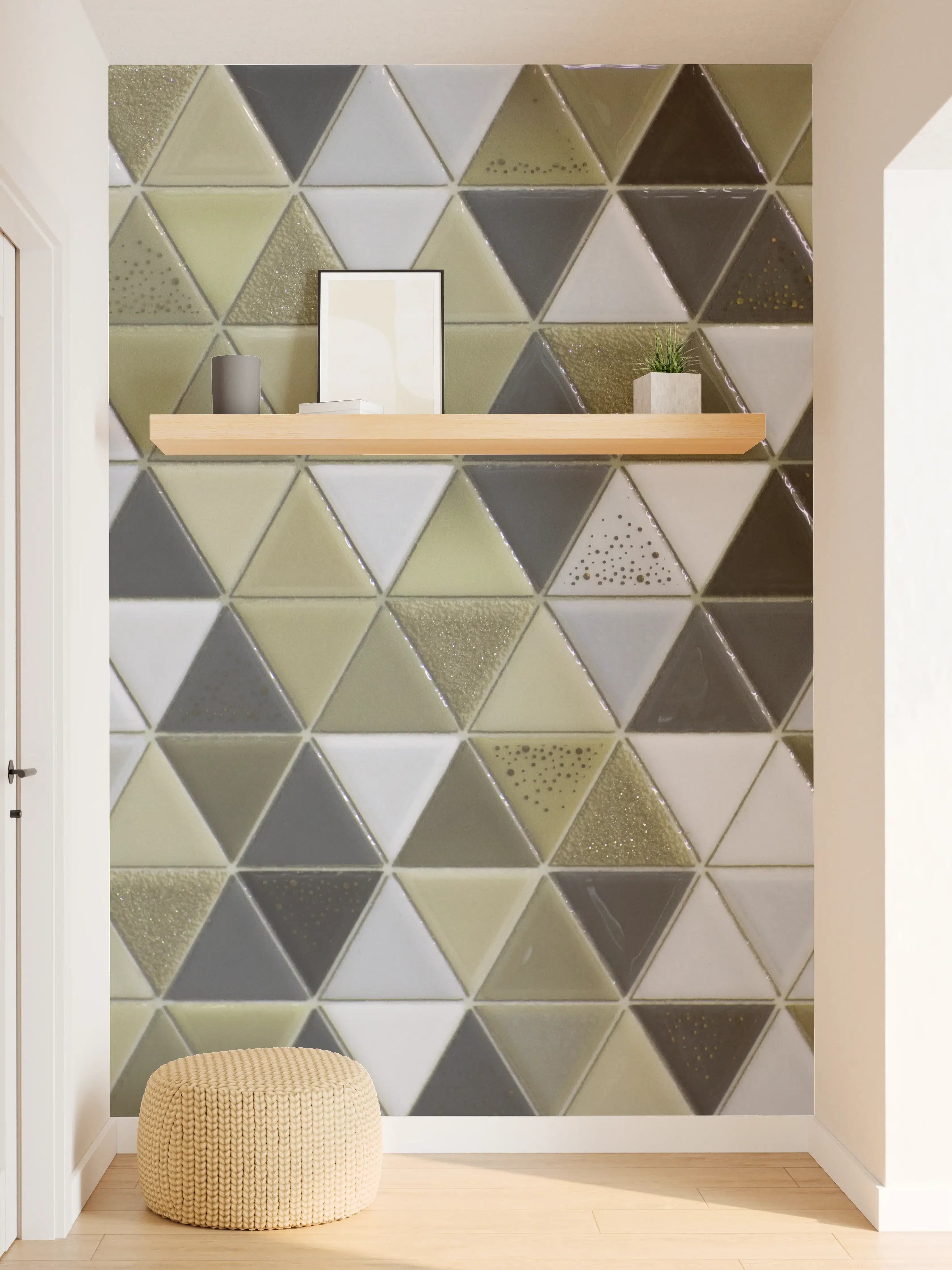 Wandverkleidung Flur - Moderne Mosaikfliesen in Erdtönen