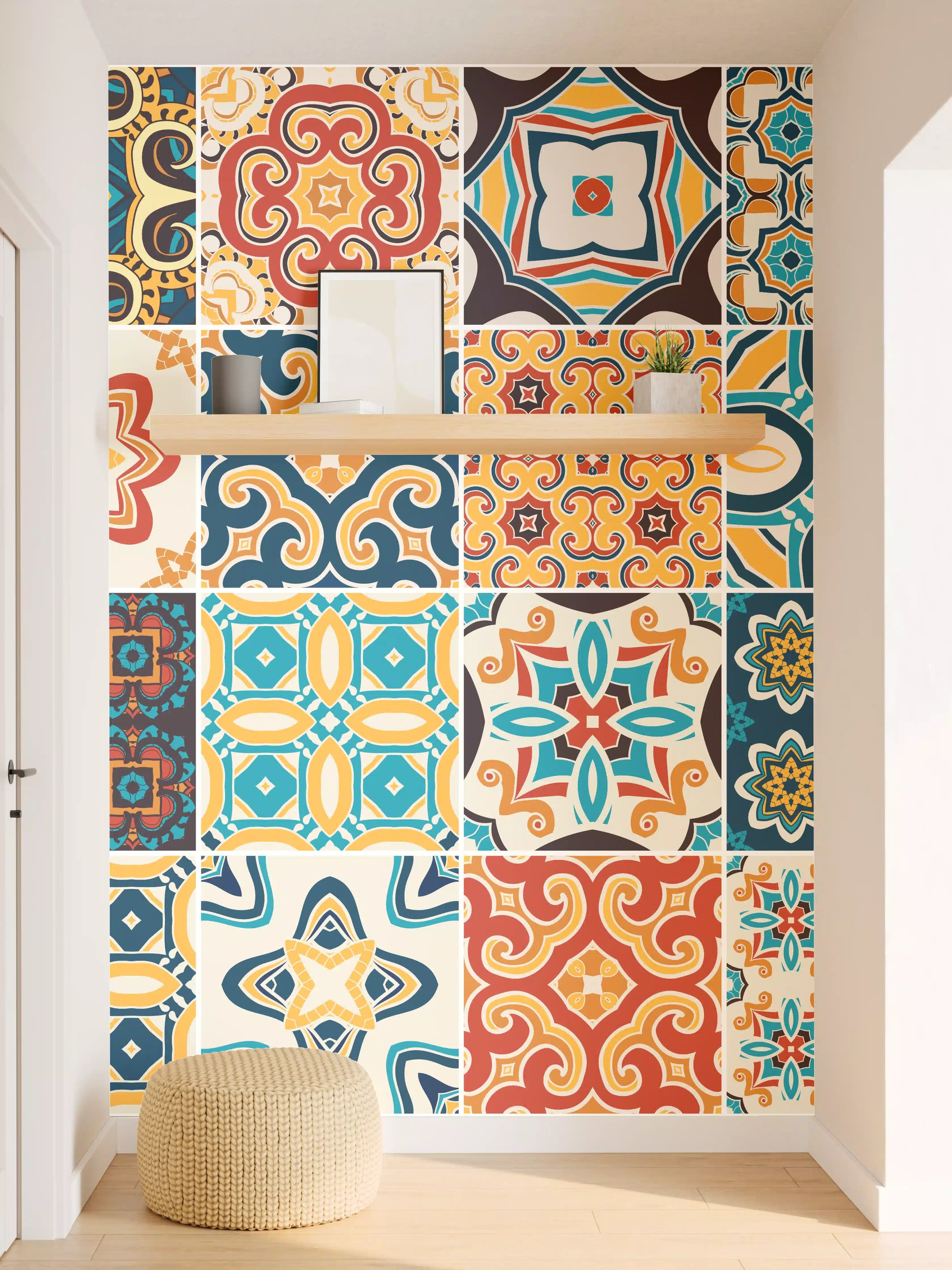 Wandverkleidung Flur - Moderne Mosaikmuster
