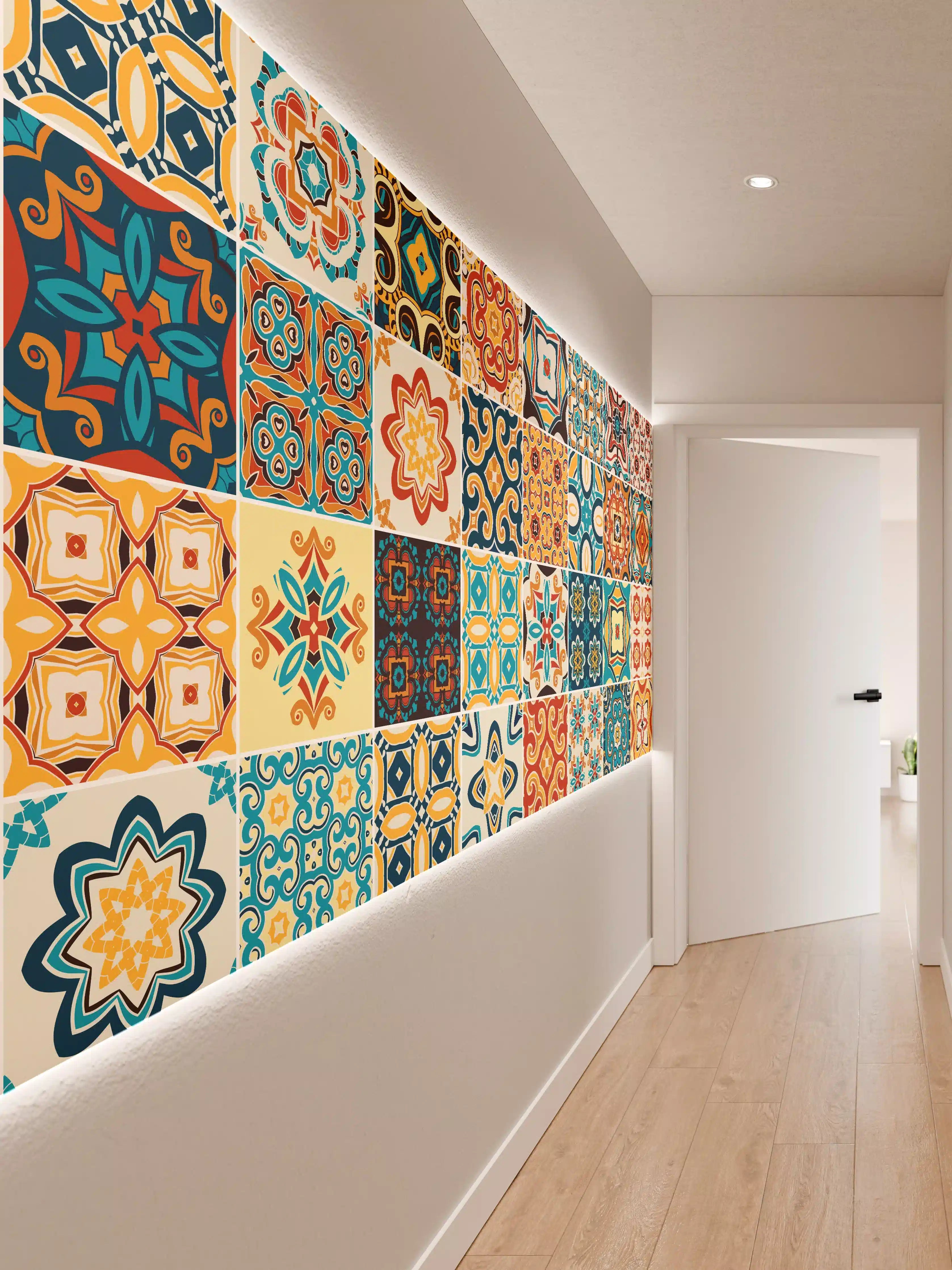 Wandverkleidung Flur - Moderne Mosaikmuster