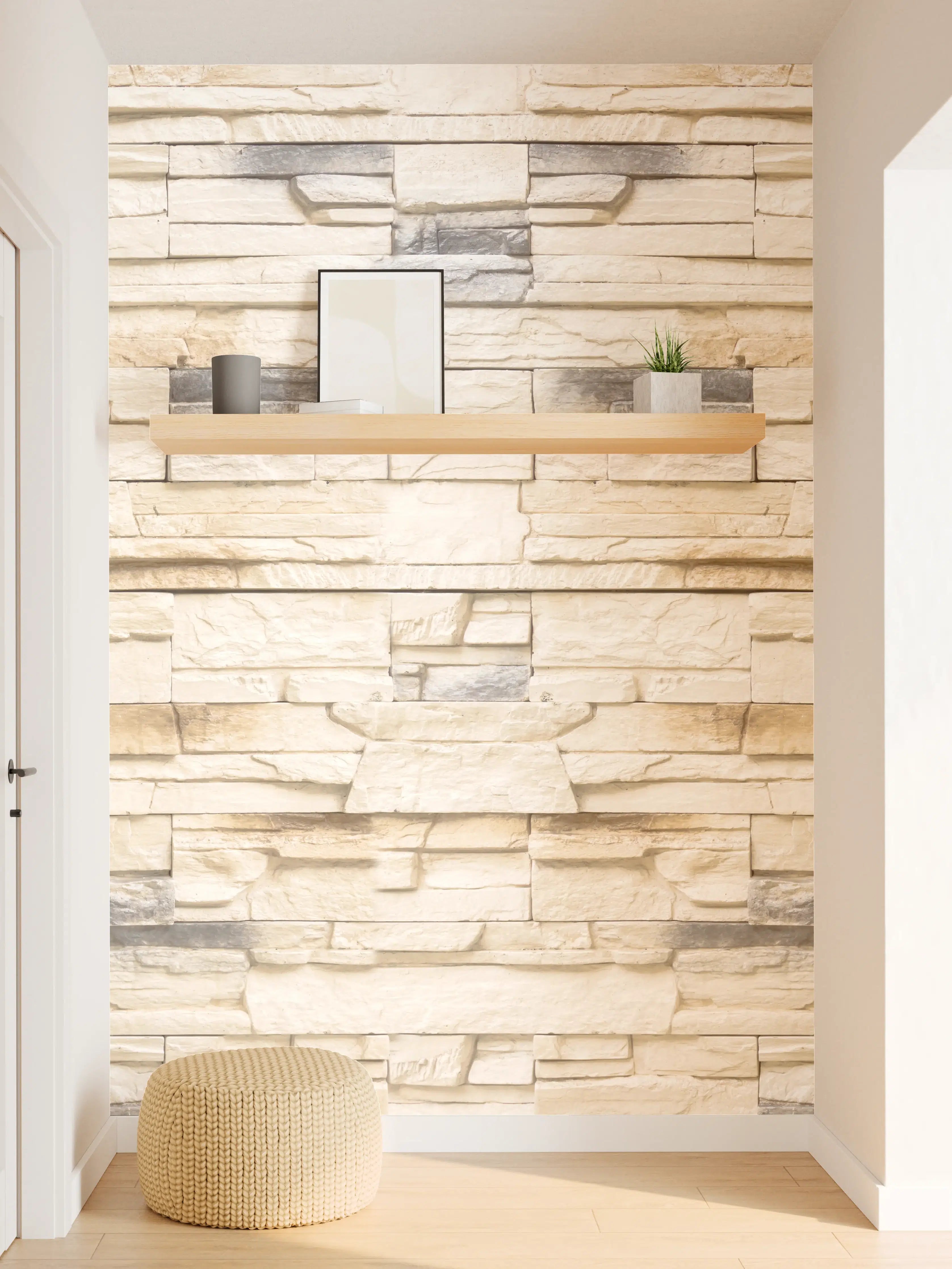 Wandverkleidung Flur - Moderne Steinwand für Inneneinrichtung