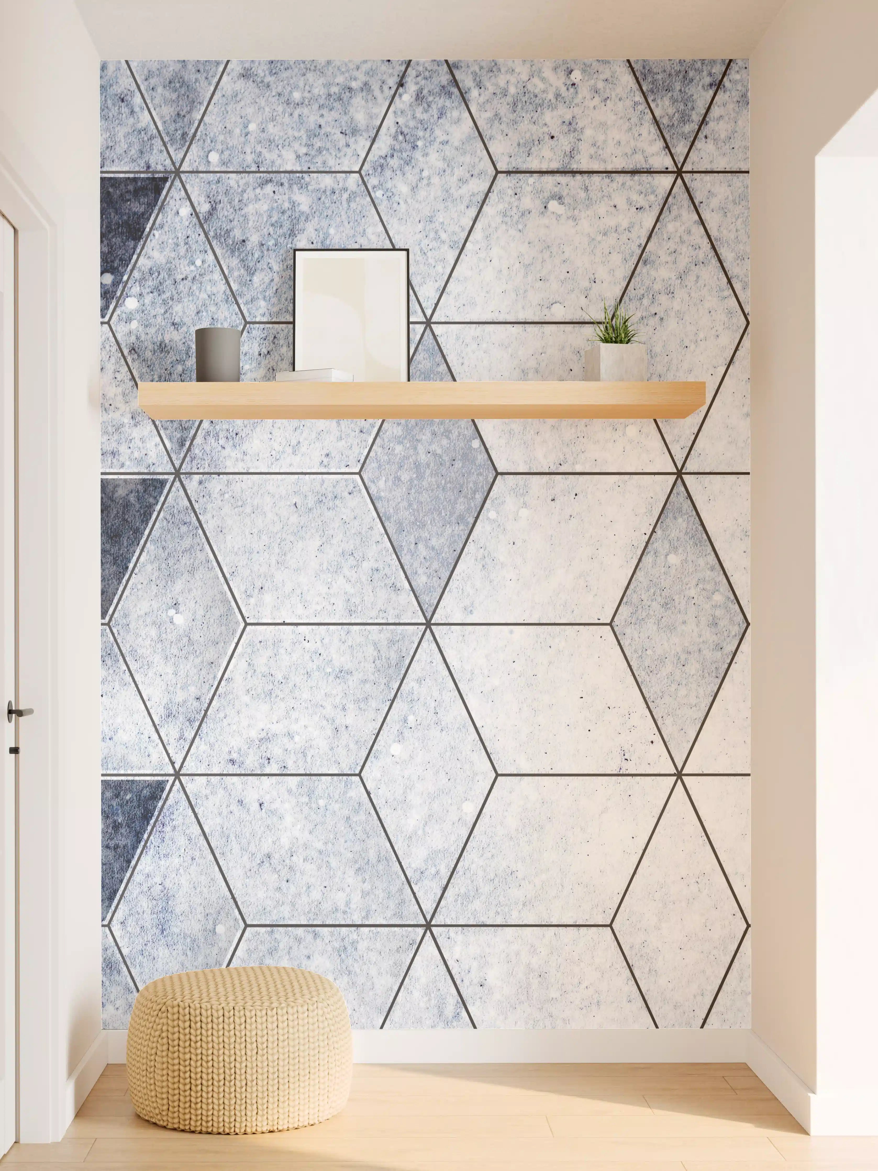 Wandverkleidung Flur - Moderne geometrische Fliesen im Vintage-Stil