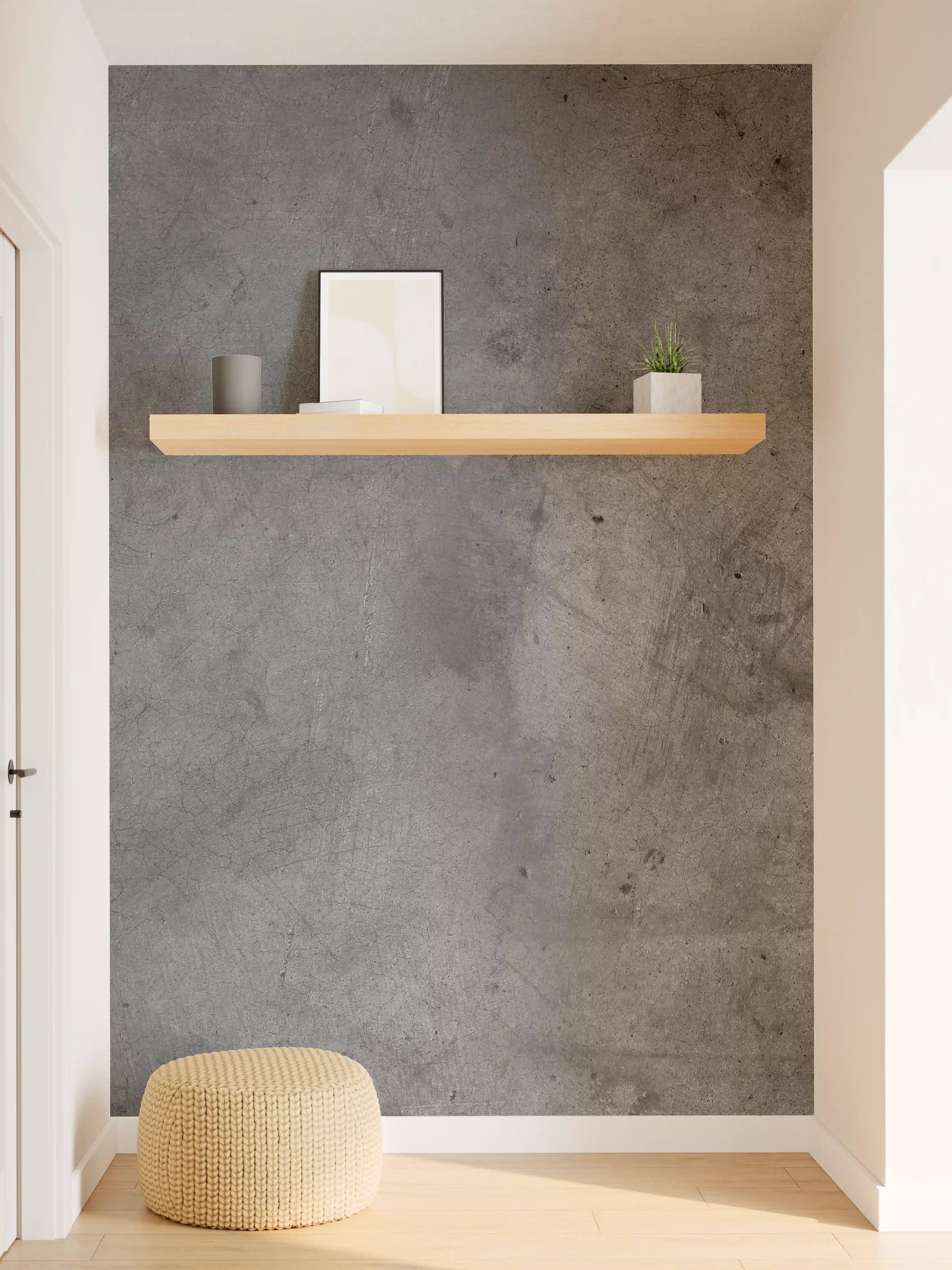 Wandverkleidung Flur - Moderne graue Betonoberfläche