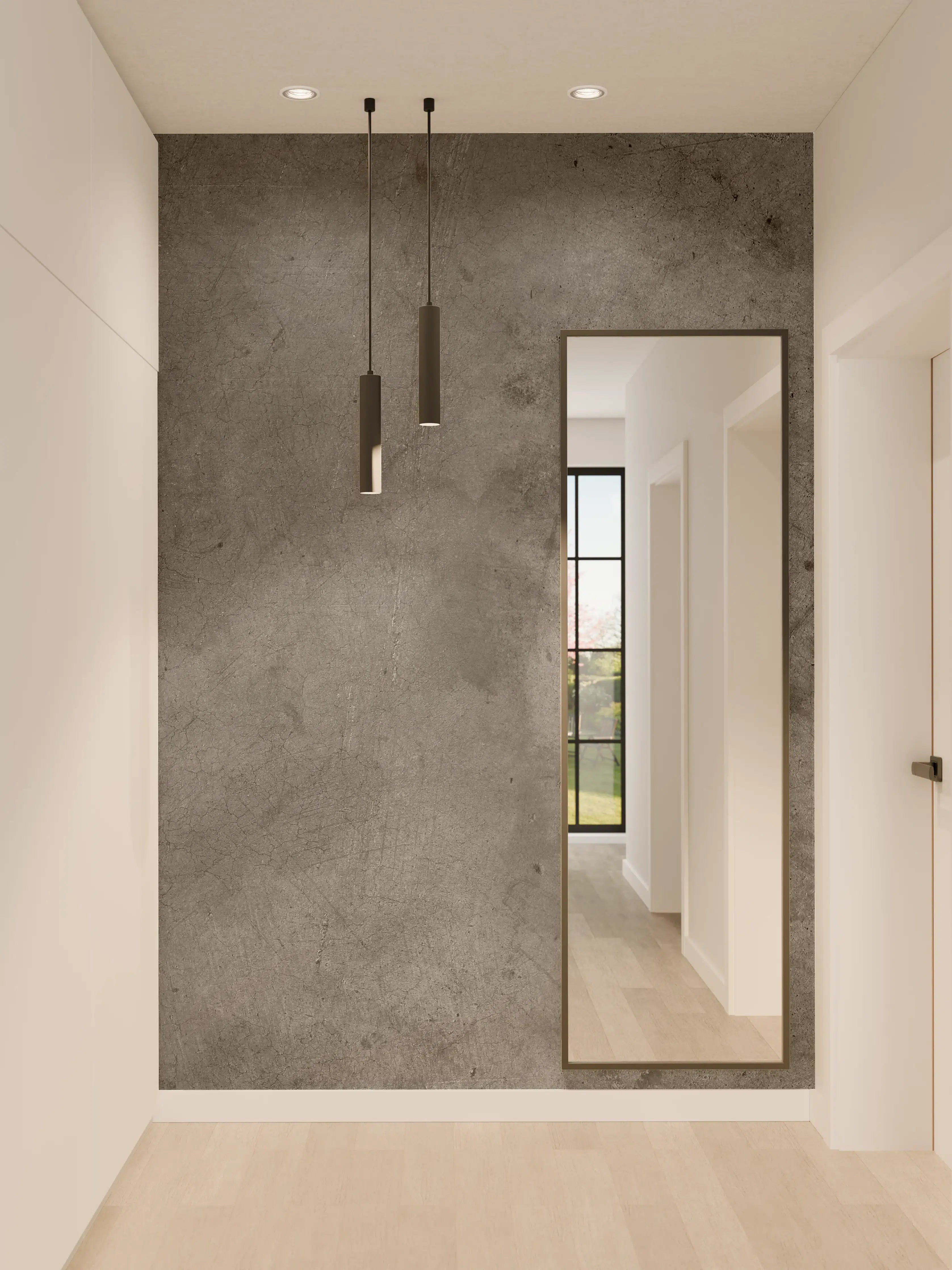 Wandverkleidung Flur - Moderne graue Betonoberfläche