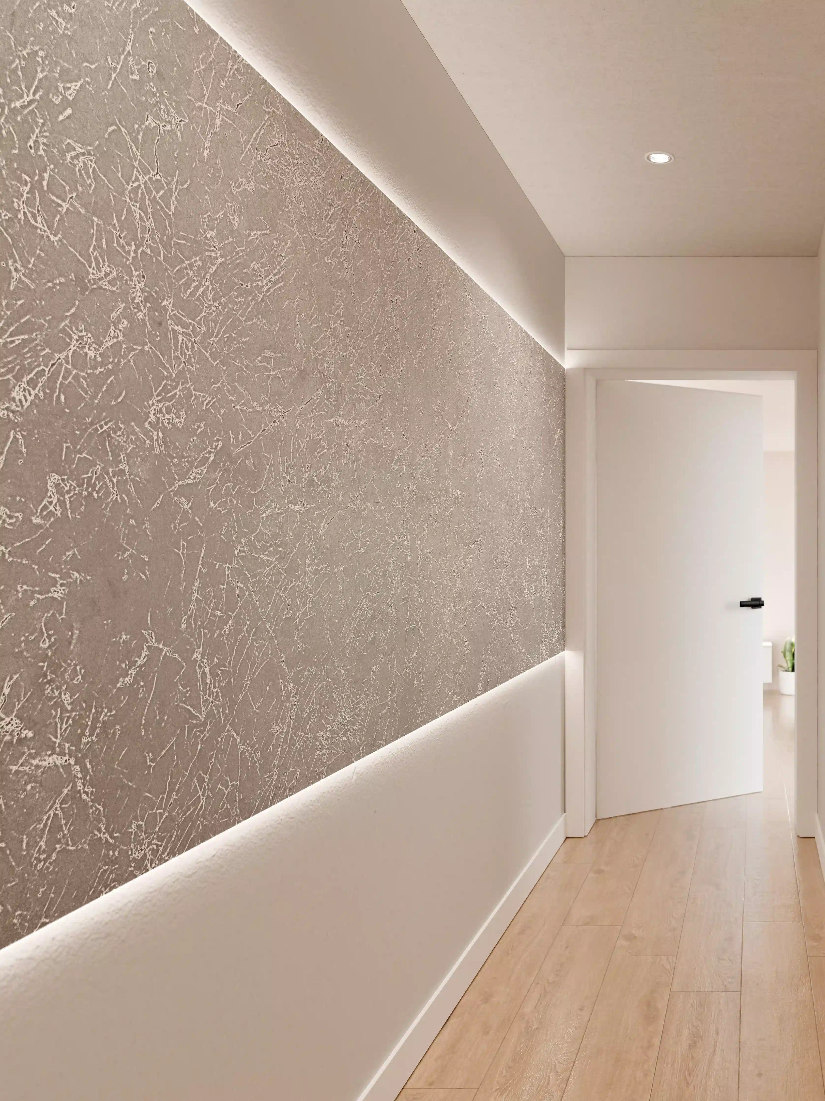 Wandverkleidung Flur - Moderne graue Silide mit Struktureffekt