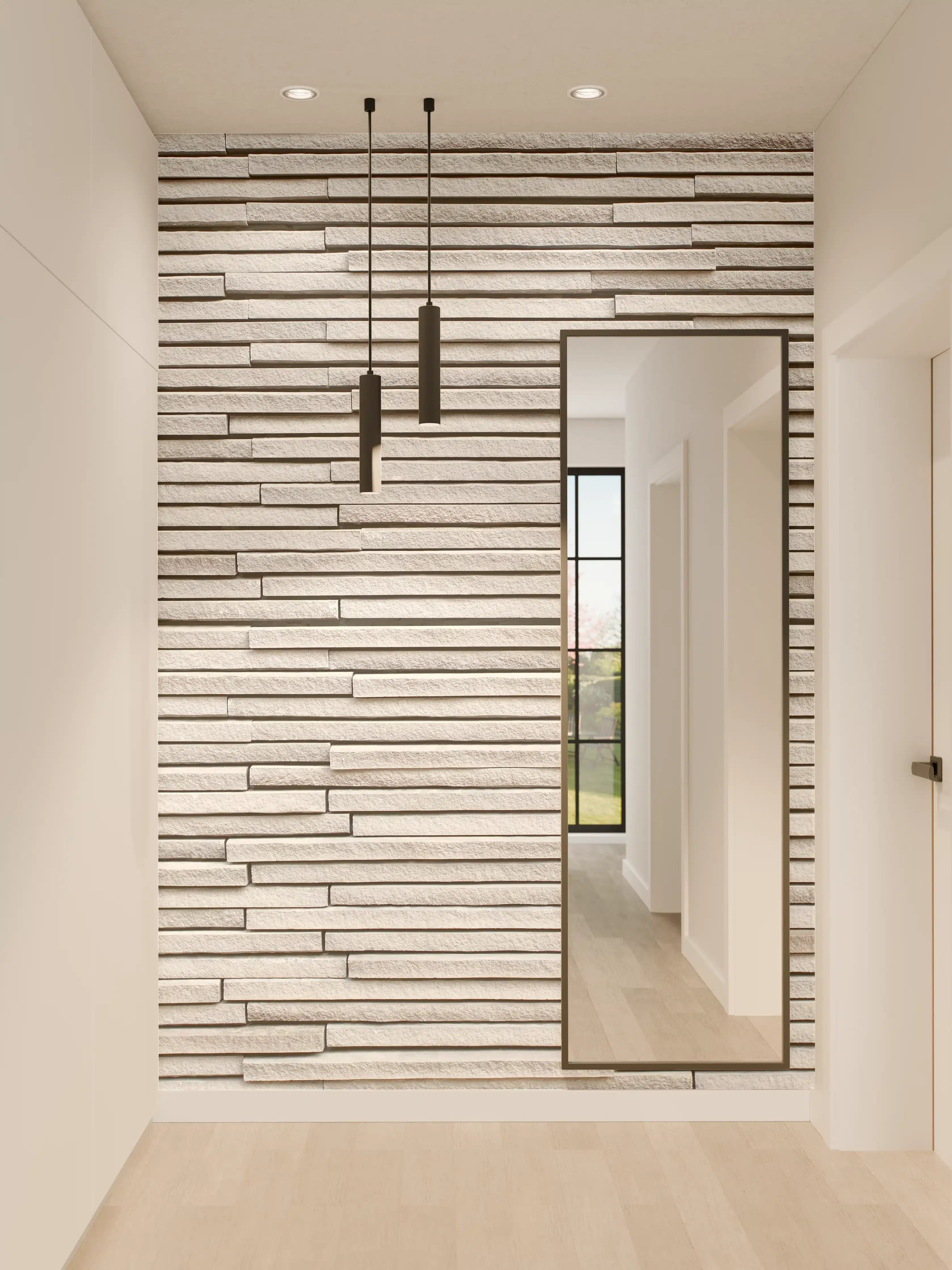 Wandverkleidung Flur - Moderne helle Wandgestaltung