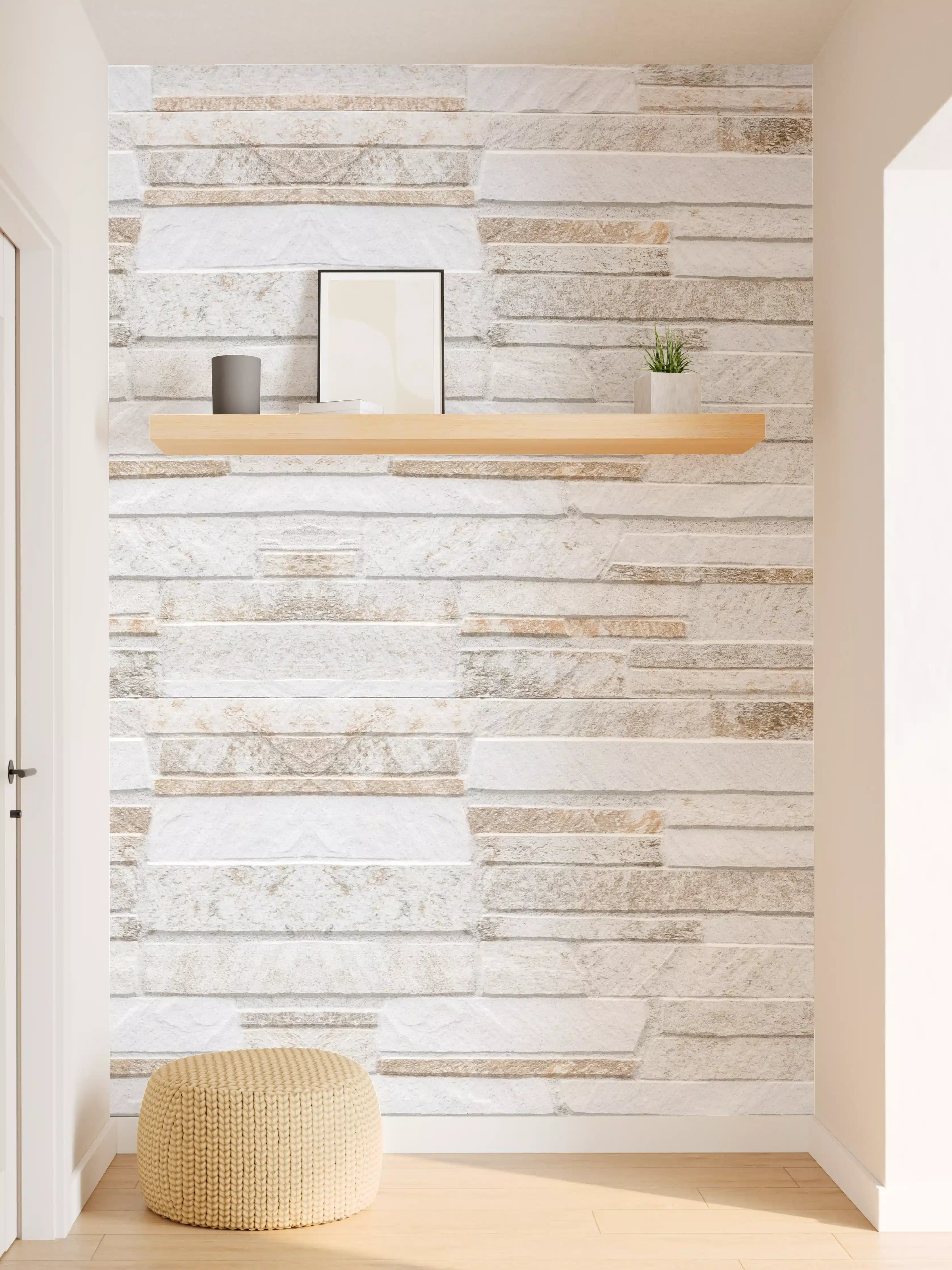 Wandverkleidung Flur - Modernen braunen Steinmauer