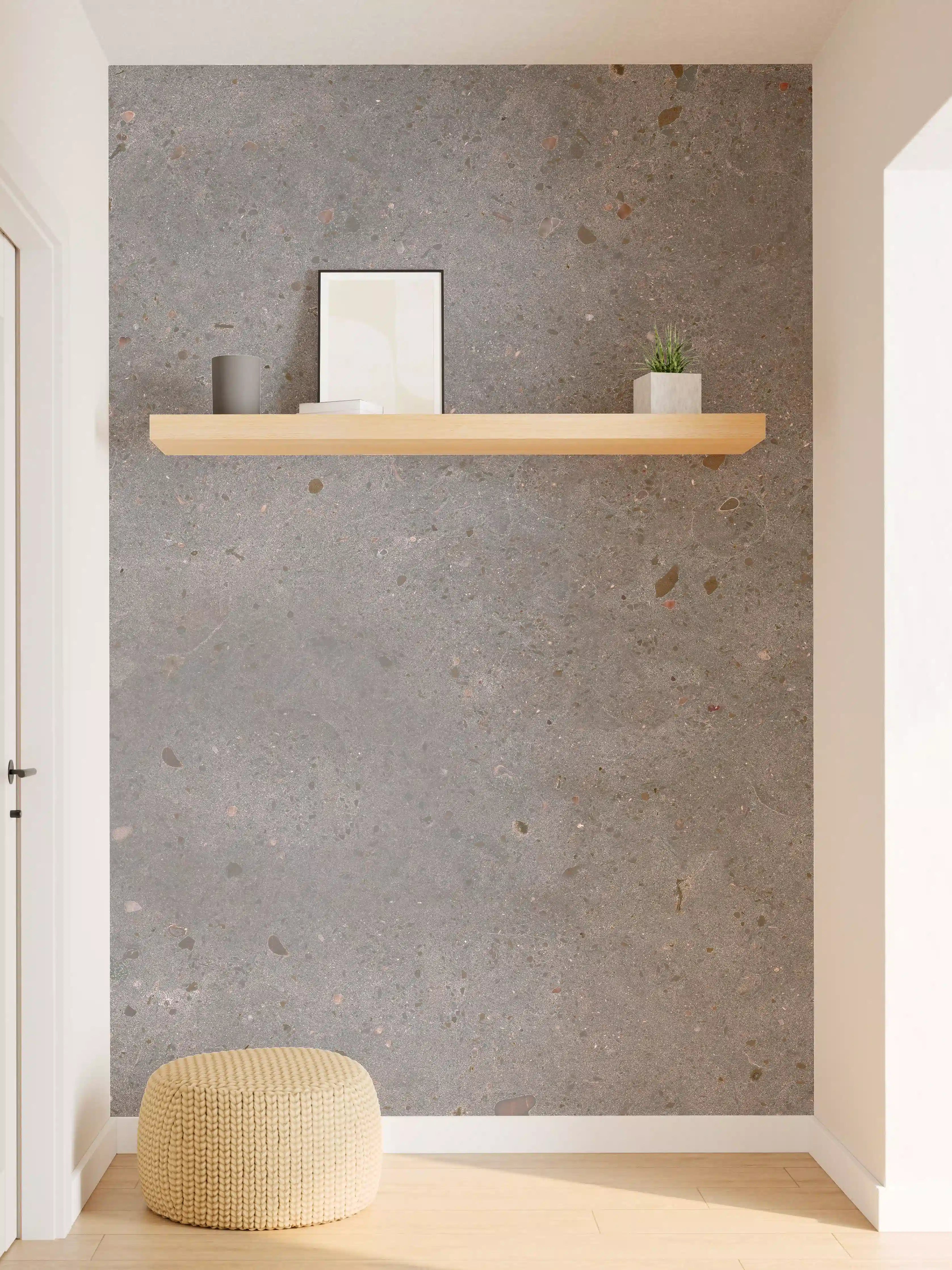 Wandverkleidung Flur - Moderner Betonboden mit feinen Details