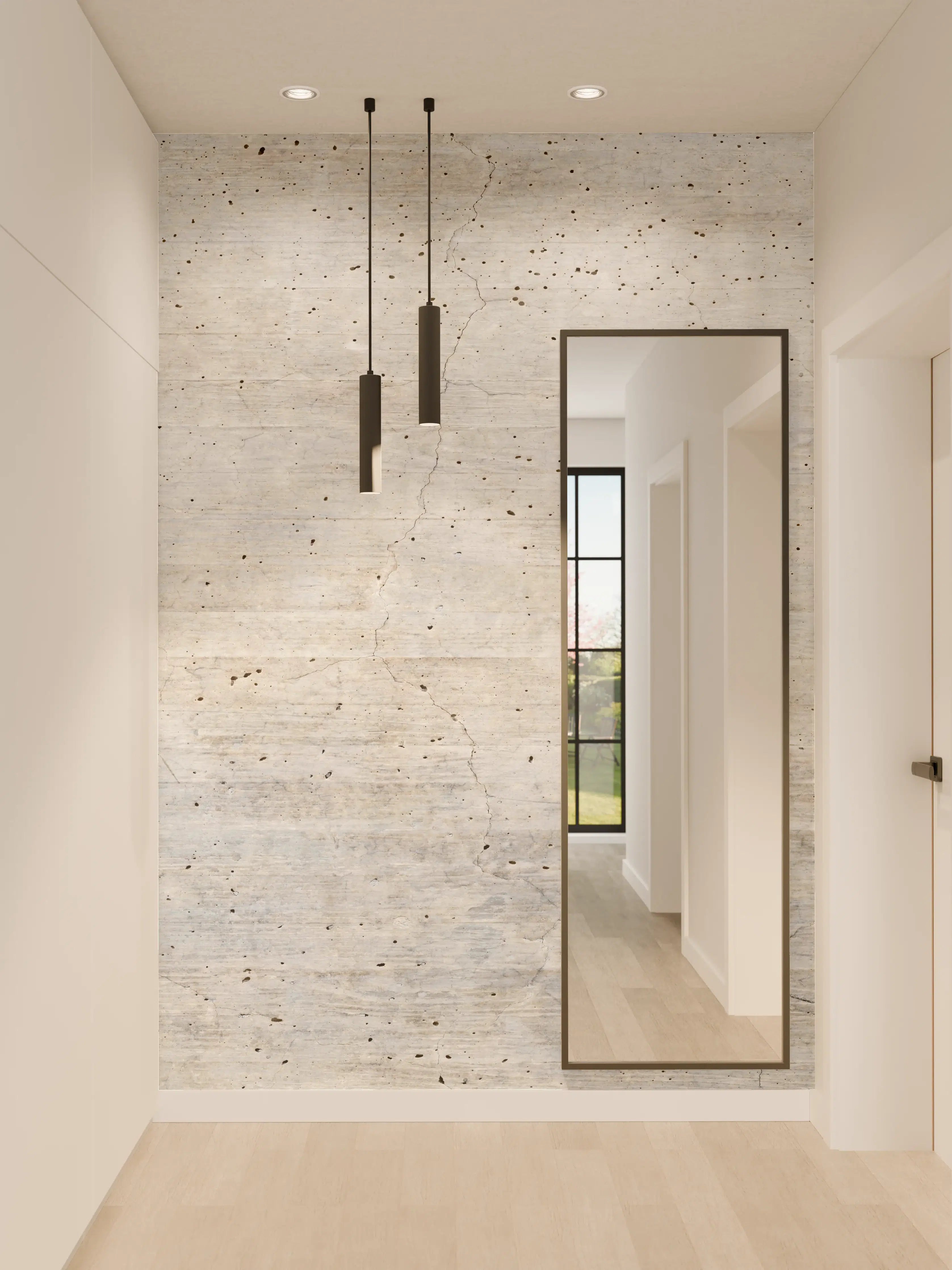 Wandverkleidung Flur - Modernes Grau-Weiß Wanddesign