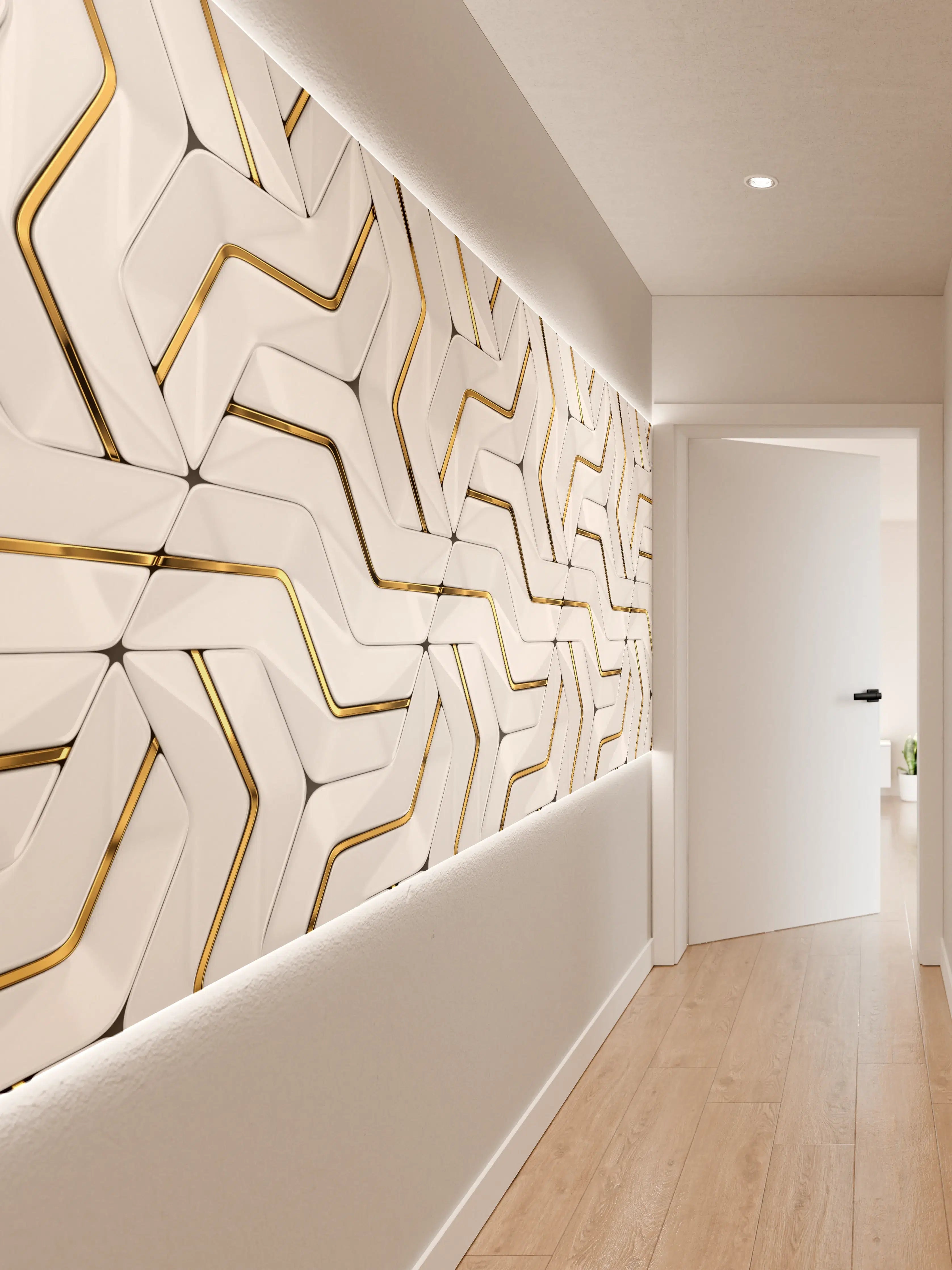 Wandverkleidung Flur - Modernes Hintergrund Muster