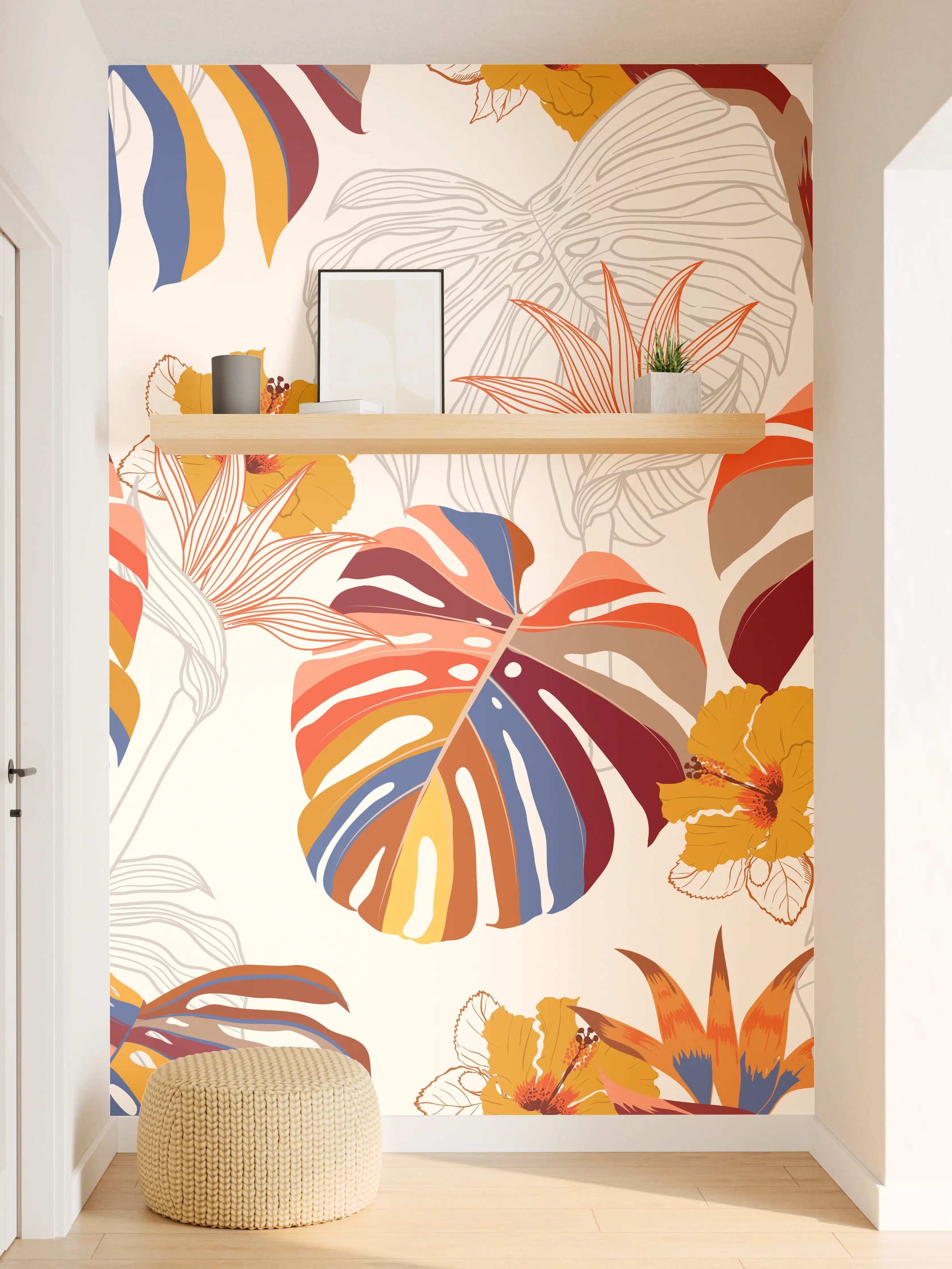 Wandverkleidung Flur - Monstera Sunkiss Tropic