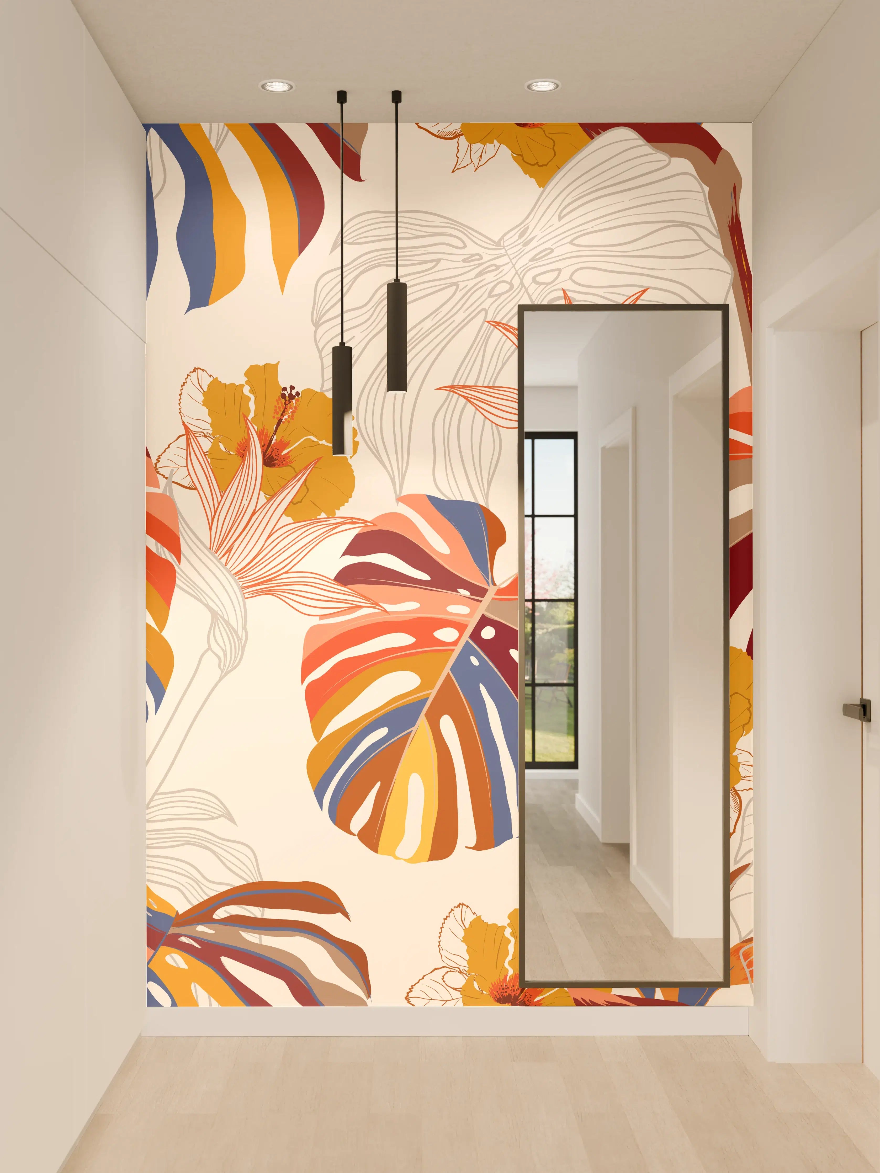 Wandverkleidung Flur - Monstera Sunkiss Tropic