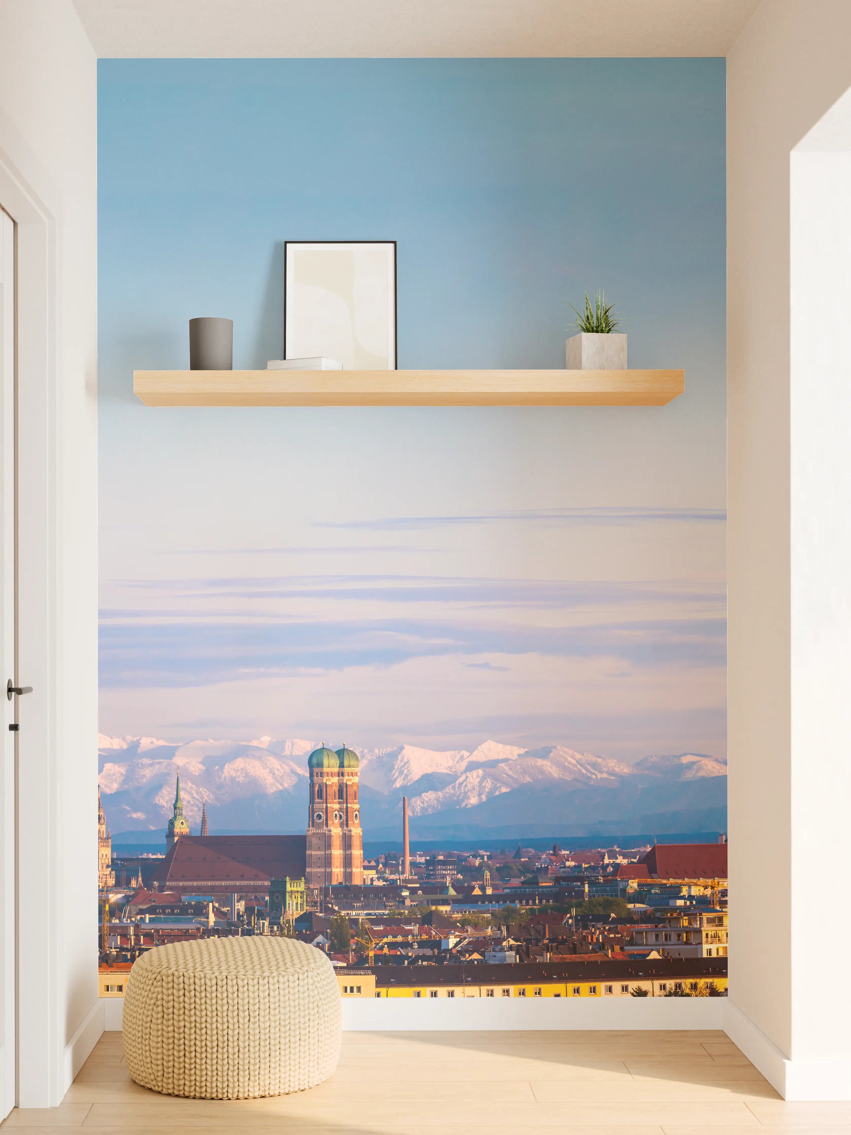Wandverkleidung Flur - München Alpen Panorama