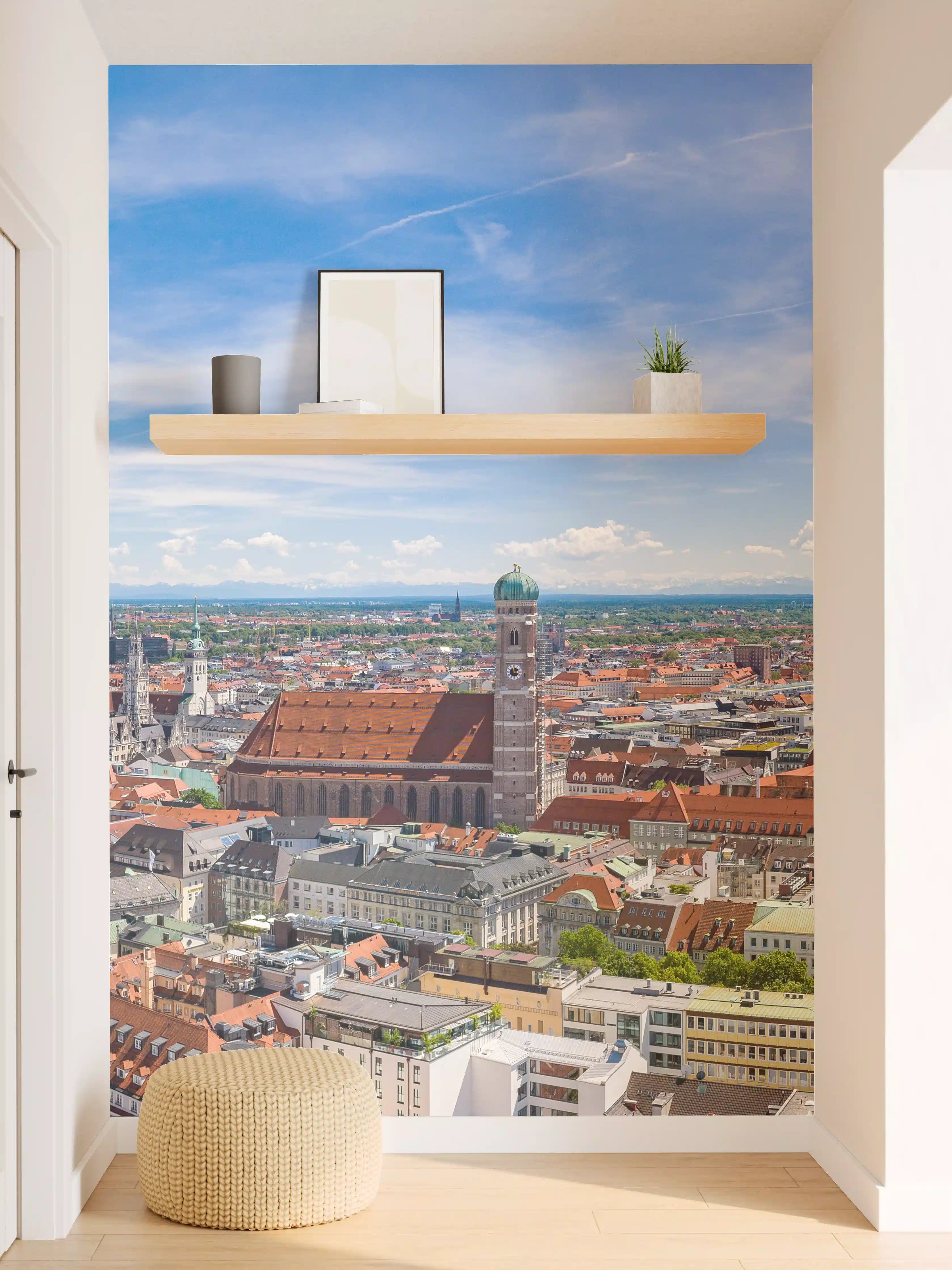 Wandverkleidung Flur - München Panorama