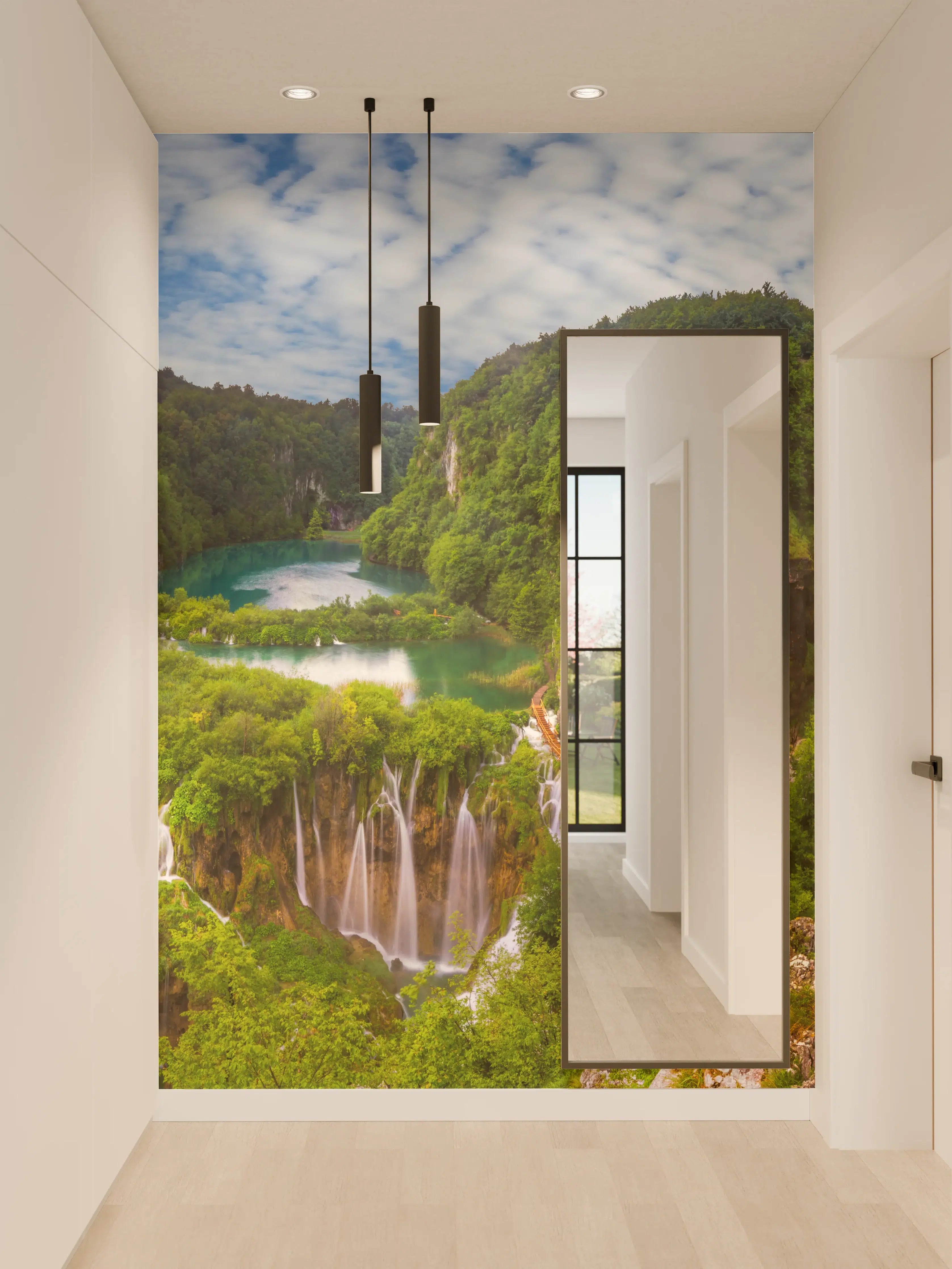 Wandverkleidung Flur - Multi-Wasserfall - Landschaft