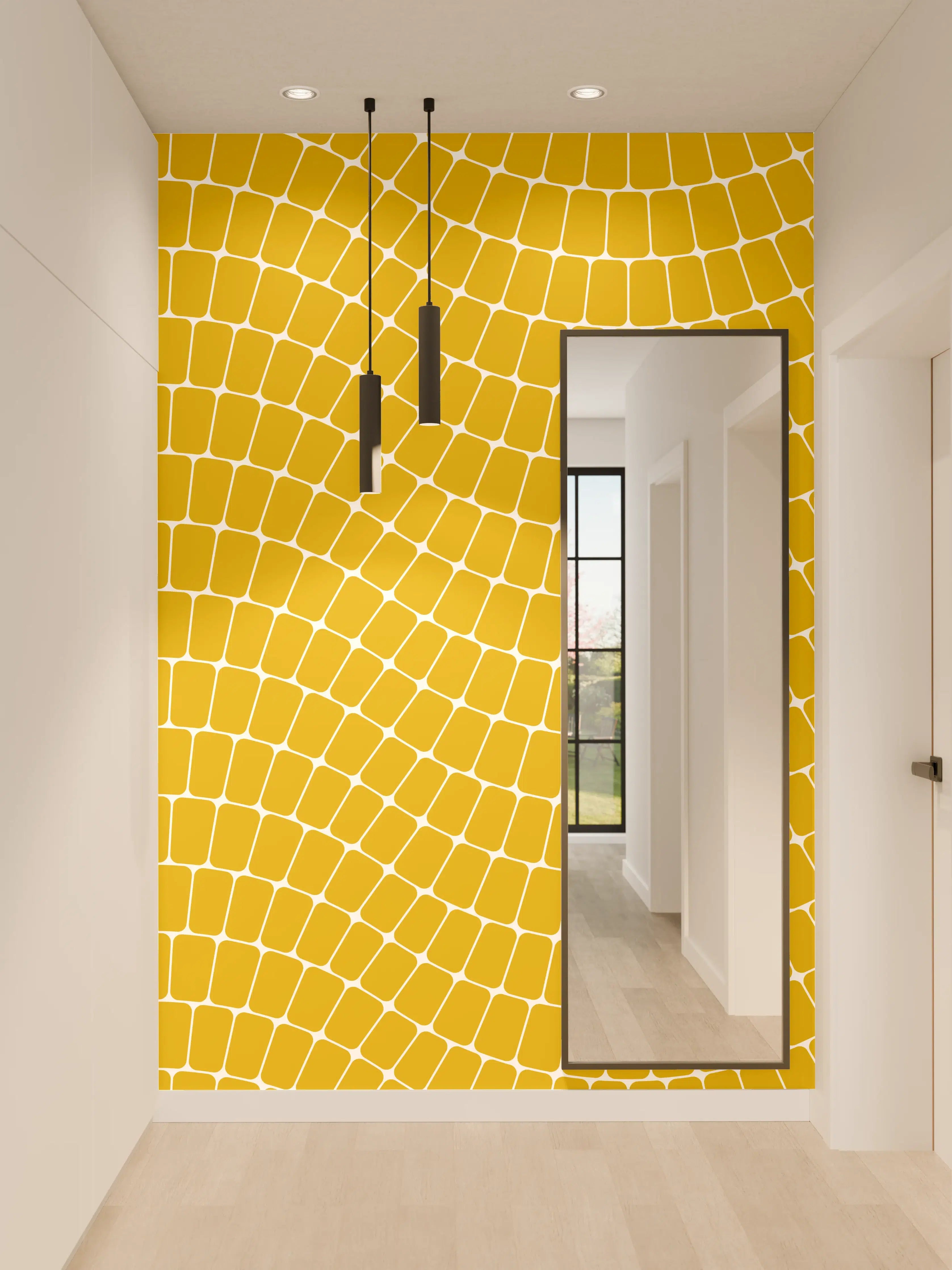 Wandverkleidung Flur - Muster eines goldenen Musterdesigns