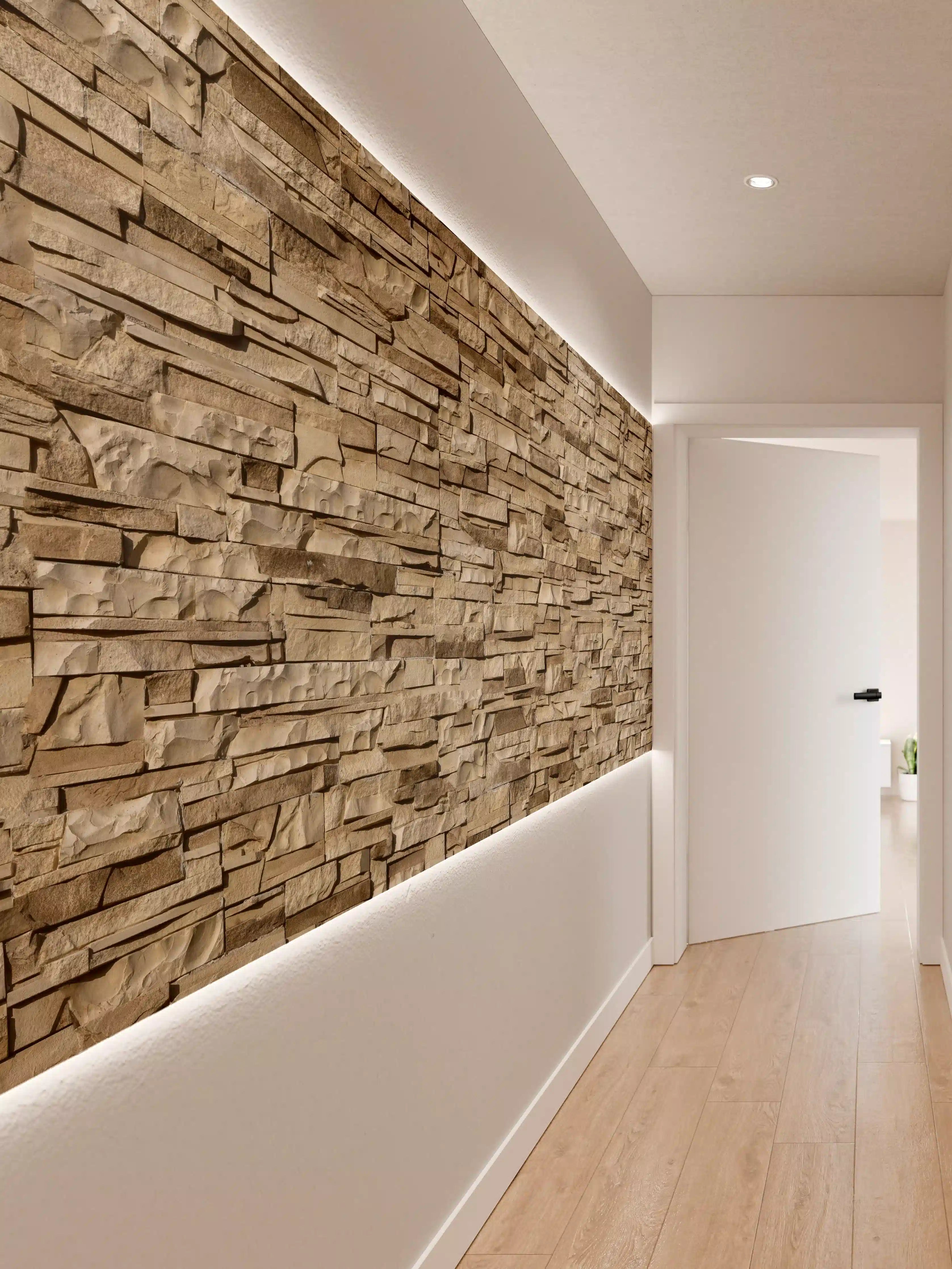 Wandverkleidung Flur - Nahtlose Textur von Klinkerfliesen - Dunkel