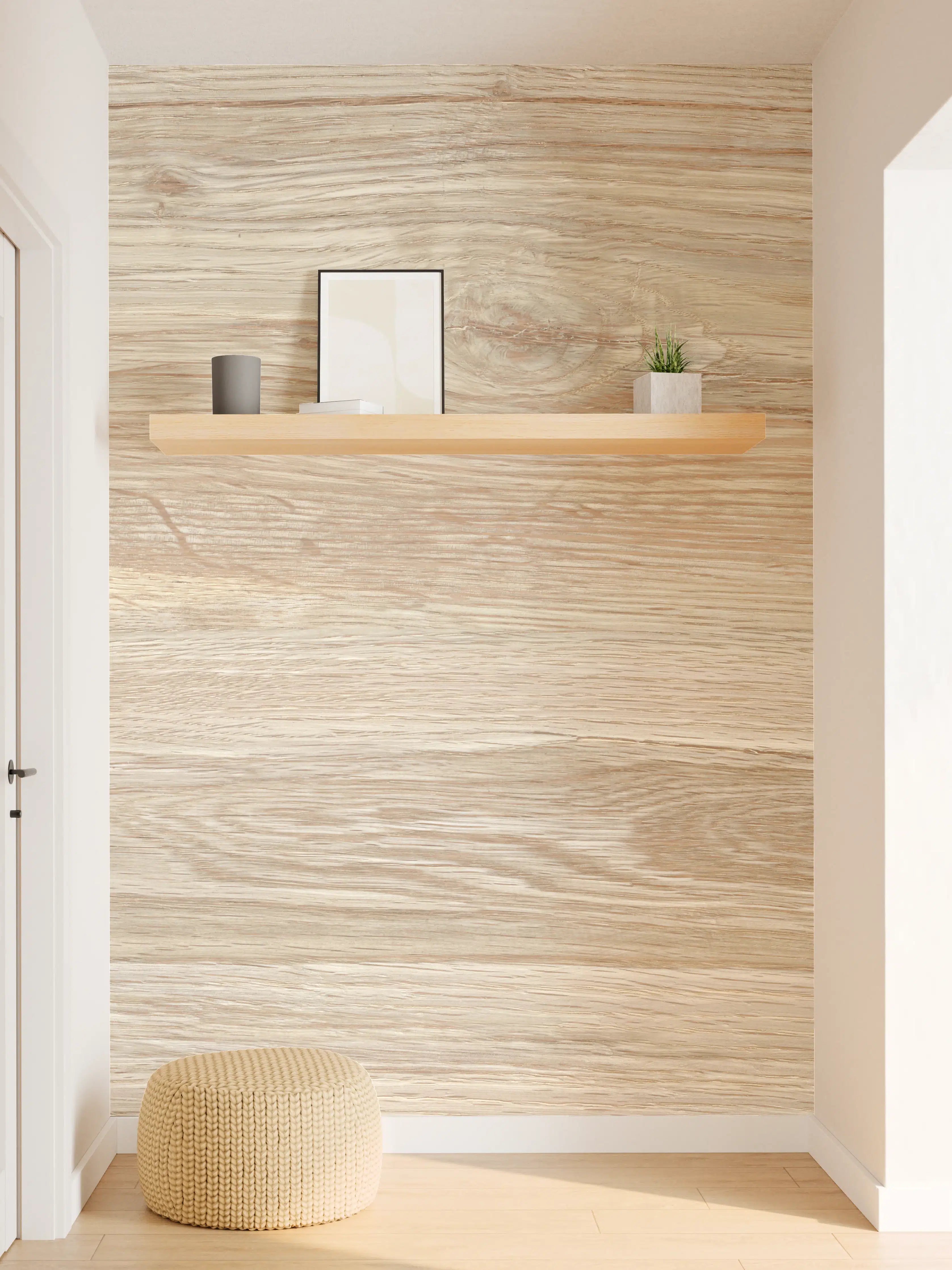 Wandverkleidung Flur - Natürliche Holztextur Hintergrund