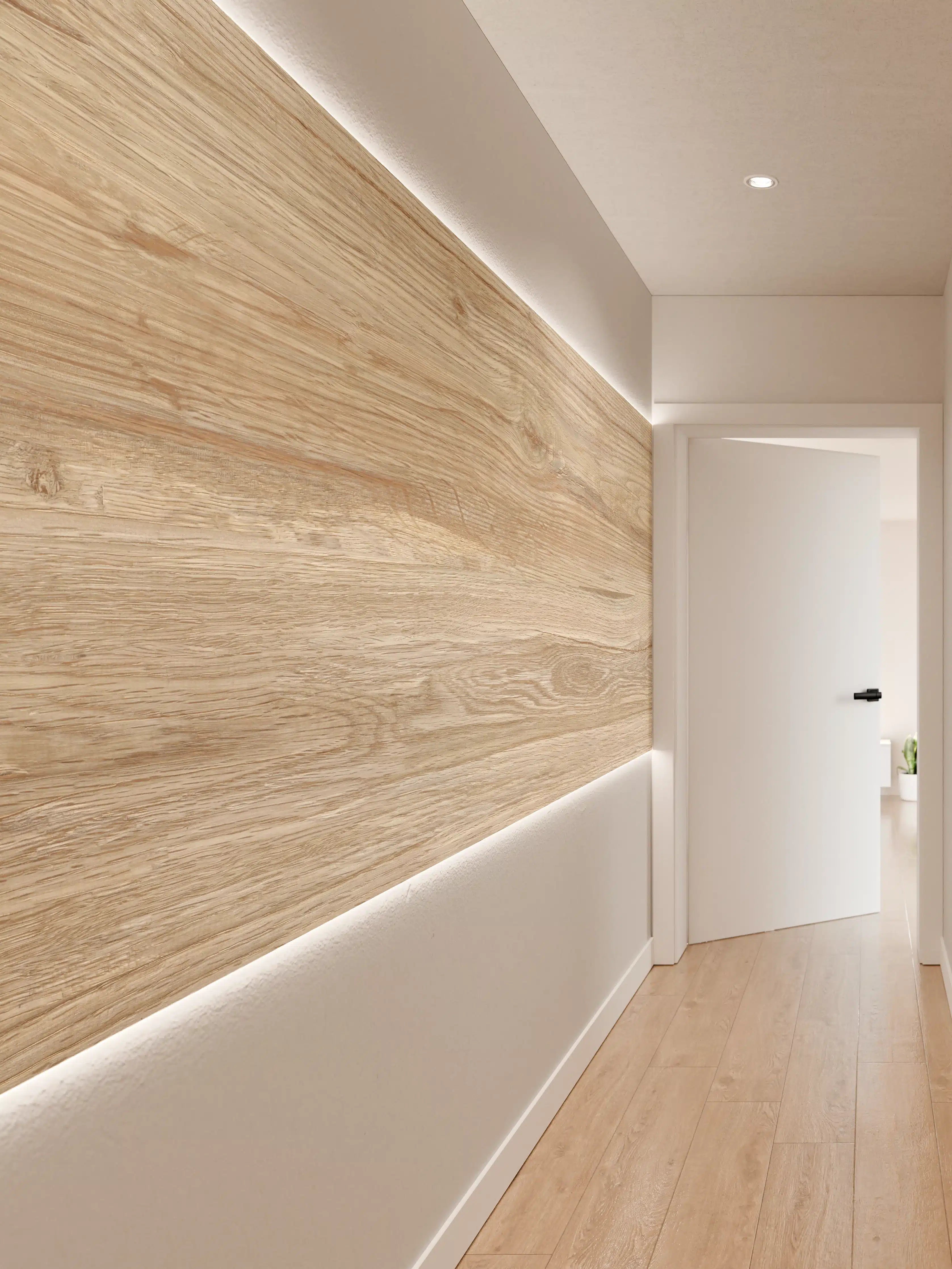 Wandverkleidung Flur - Natürliche Holztextur Hintergrund