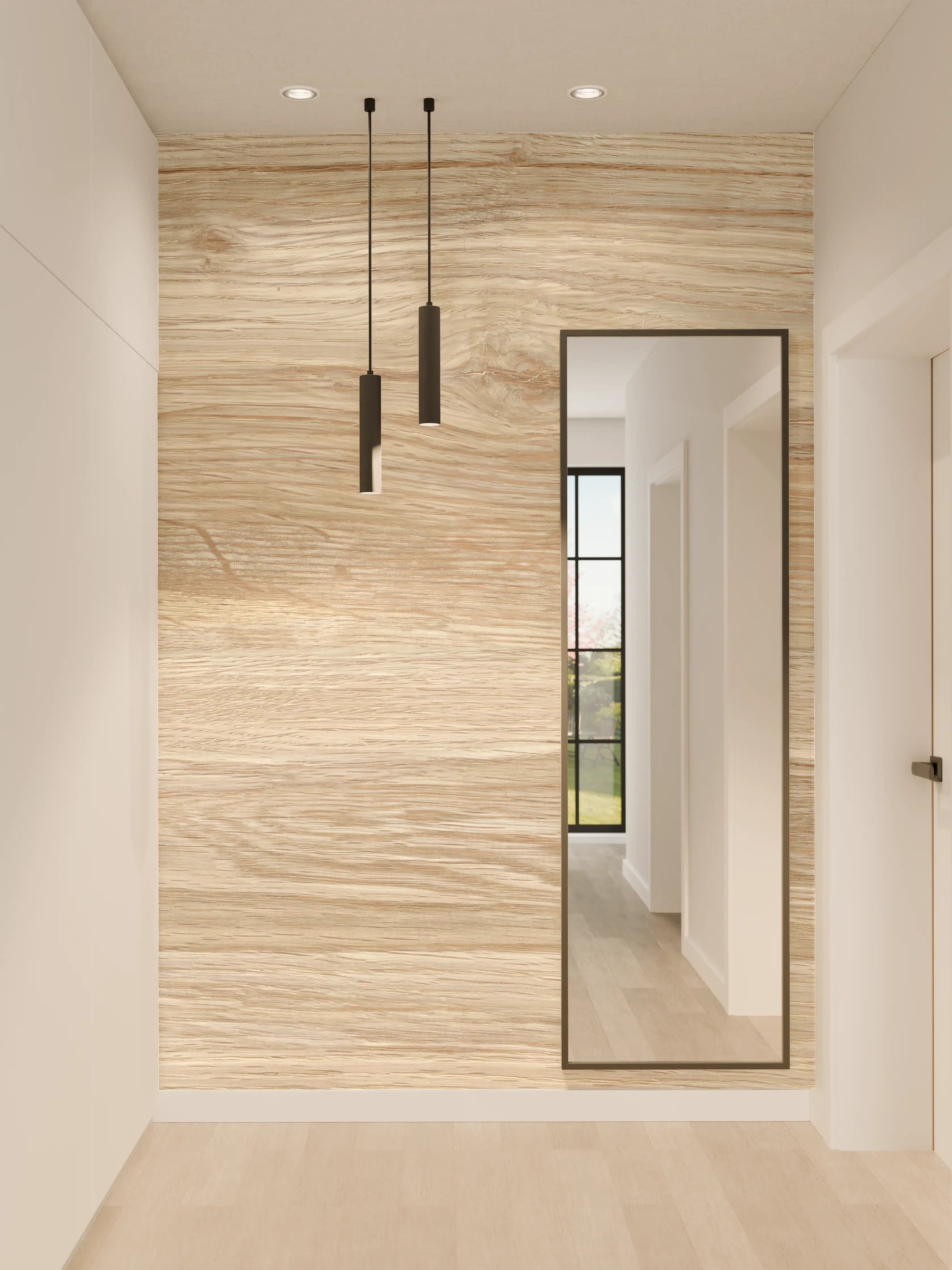 Wandverkleidung Flur - Natürliche Holztextur Hintergrund