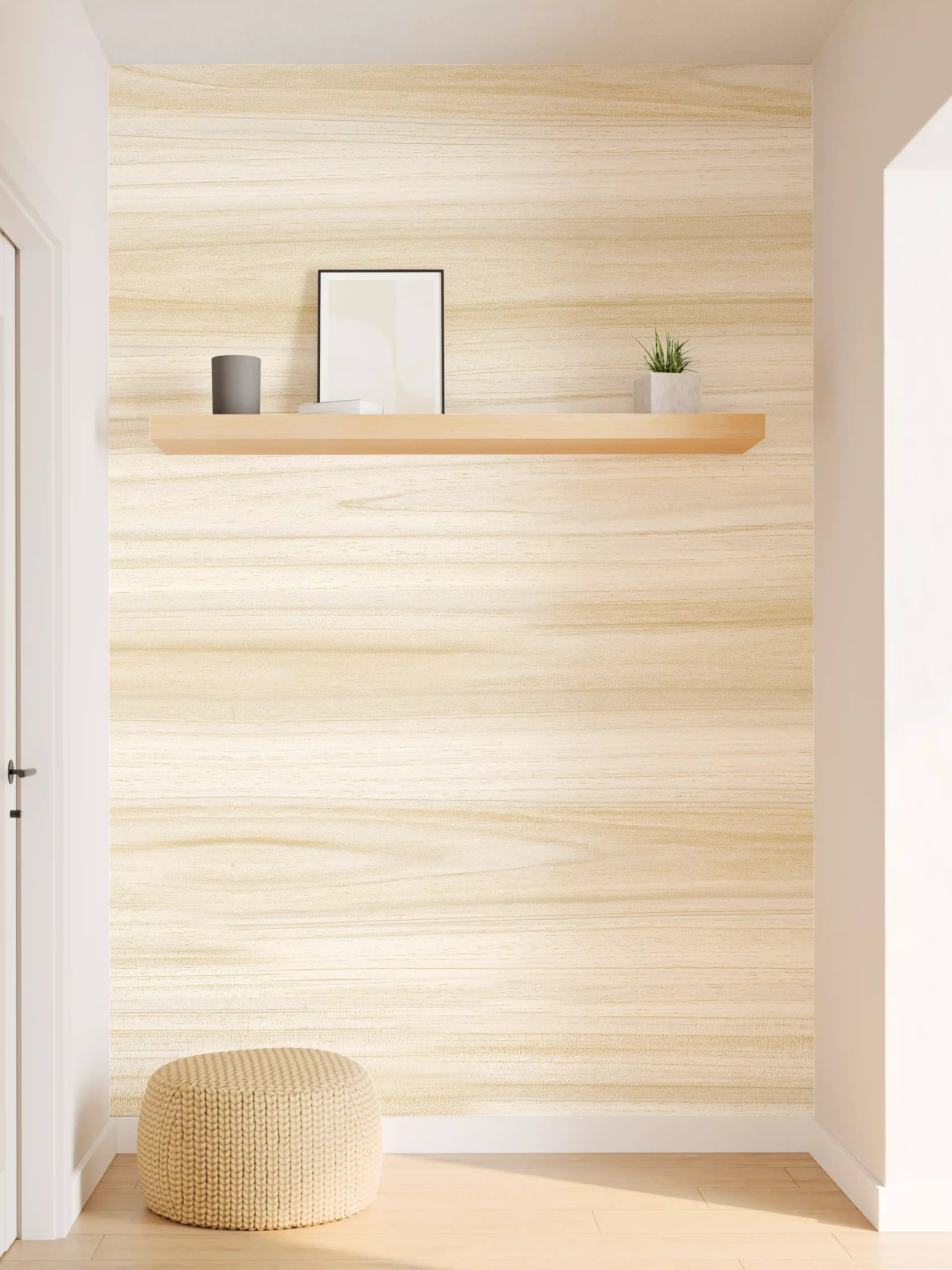 Wandverkleidung Flur - Natürliche Holztextur