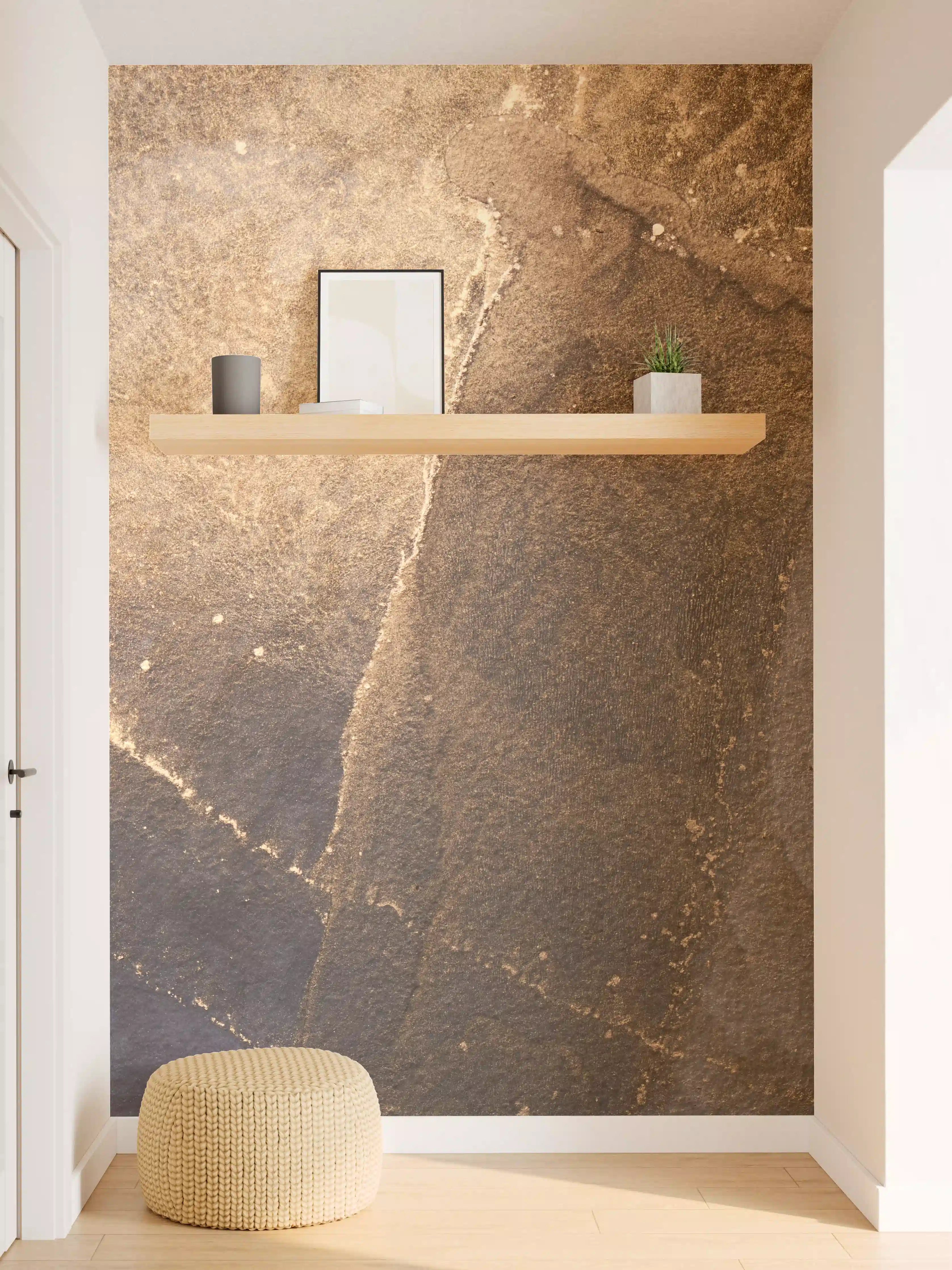 Wandverkleidung Flur - Natürliche Steinschicht