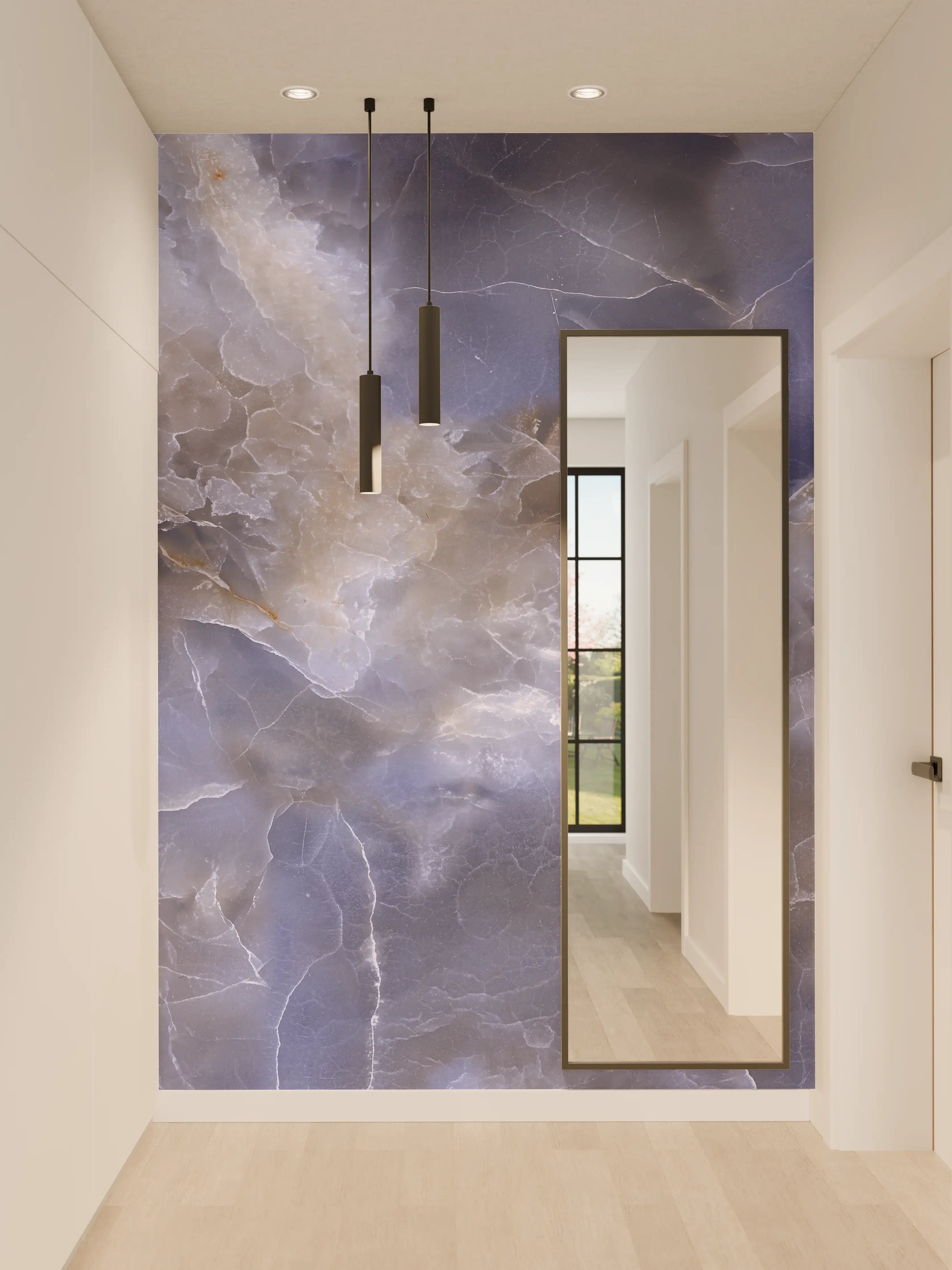 Wandverkleidung Flur - Natürlicher Onyx-Marmor