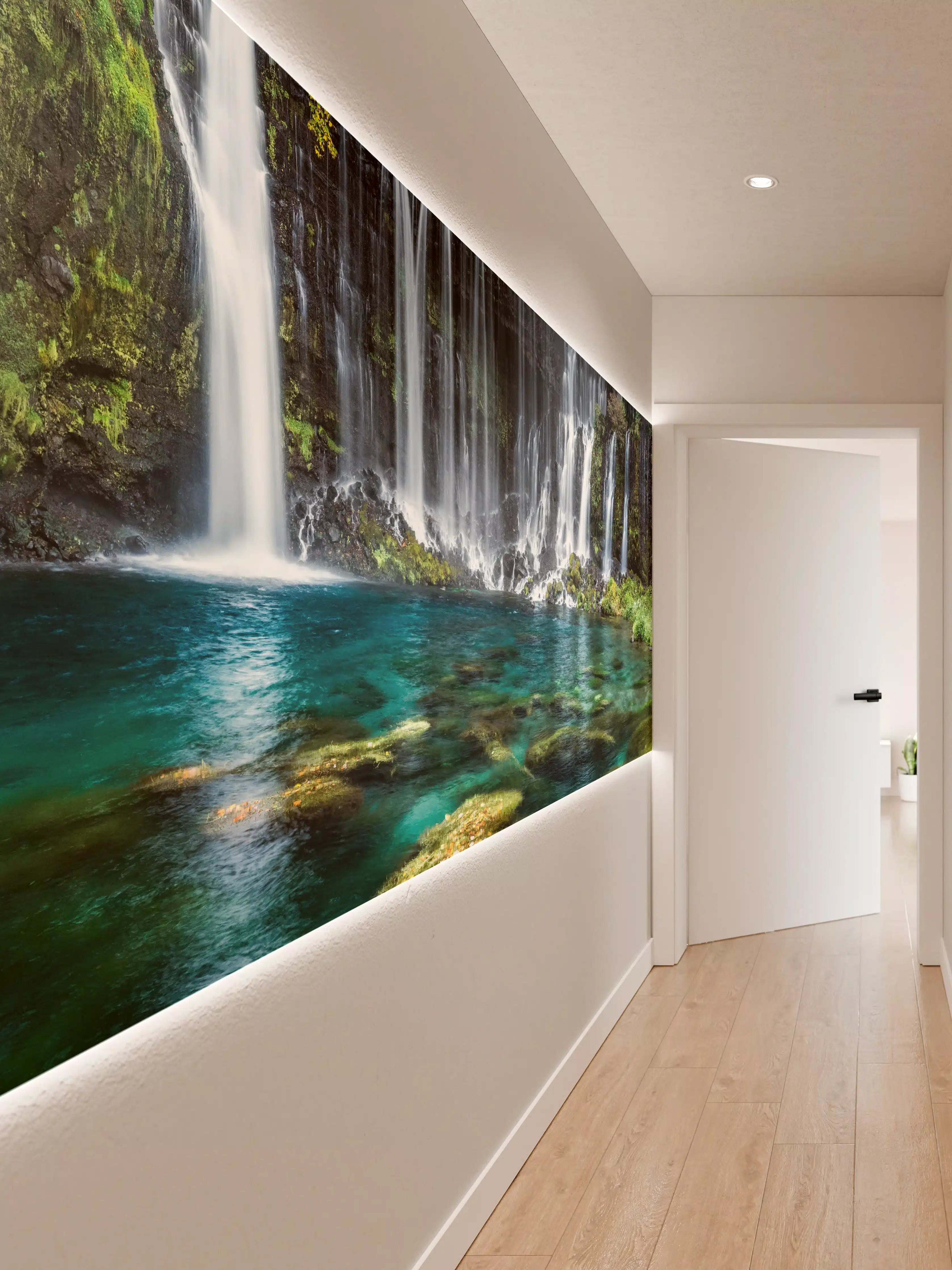 Wandverkleidung Flur - Naturidyll Wasserfall