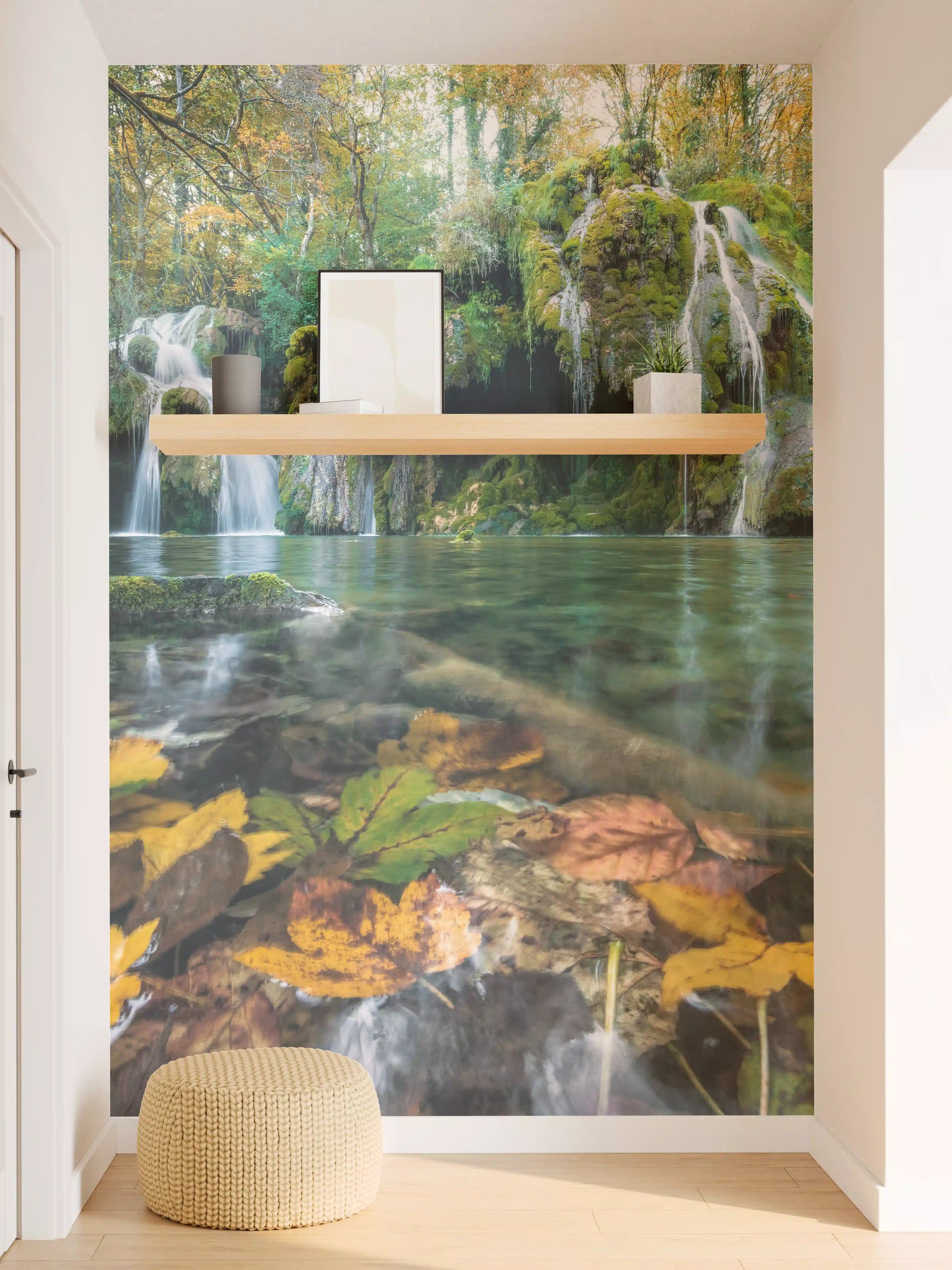 Wandverkleidung Flur - Naturidyll im herbstlichen Wald