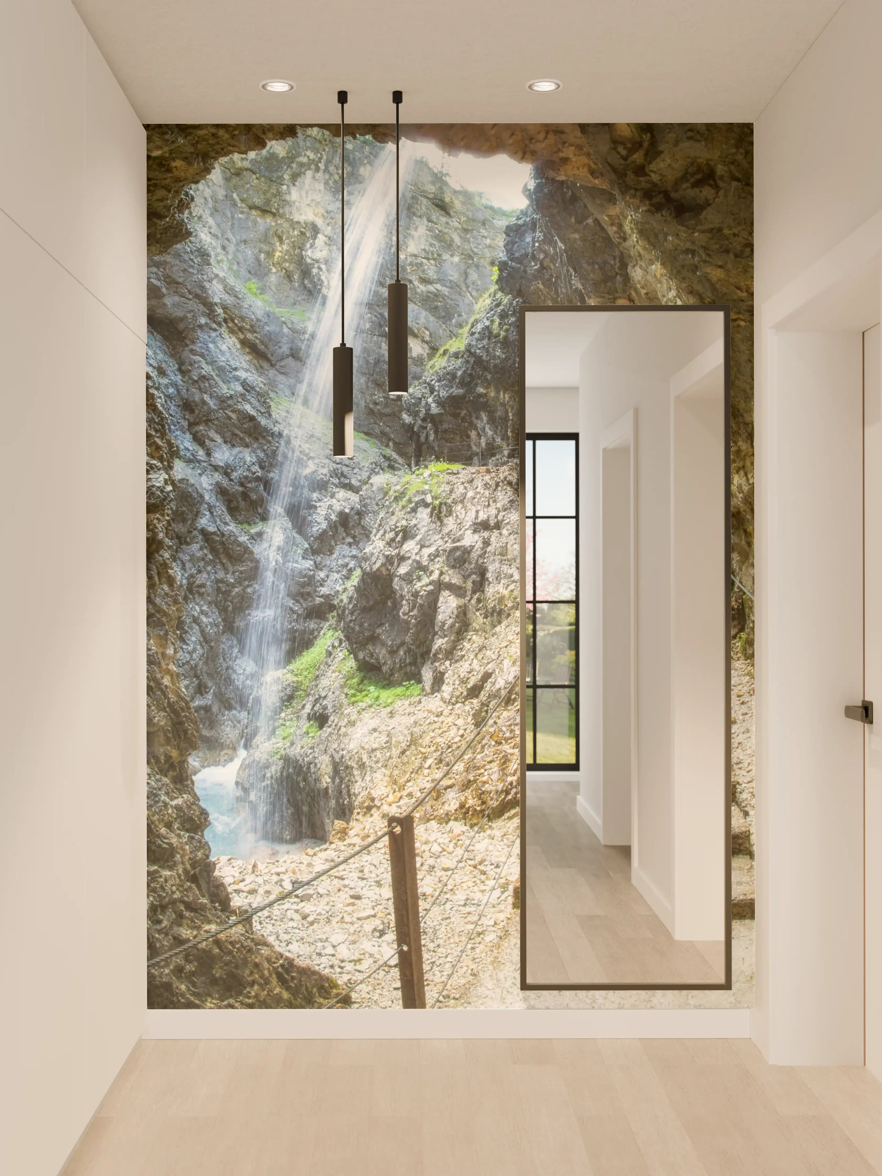 Wandverkleidung Flur - Naturparadies im Gebirge