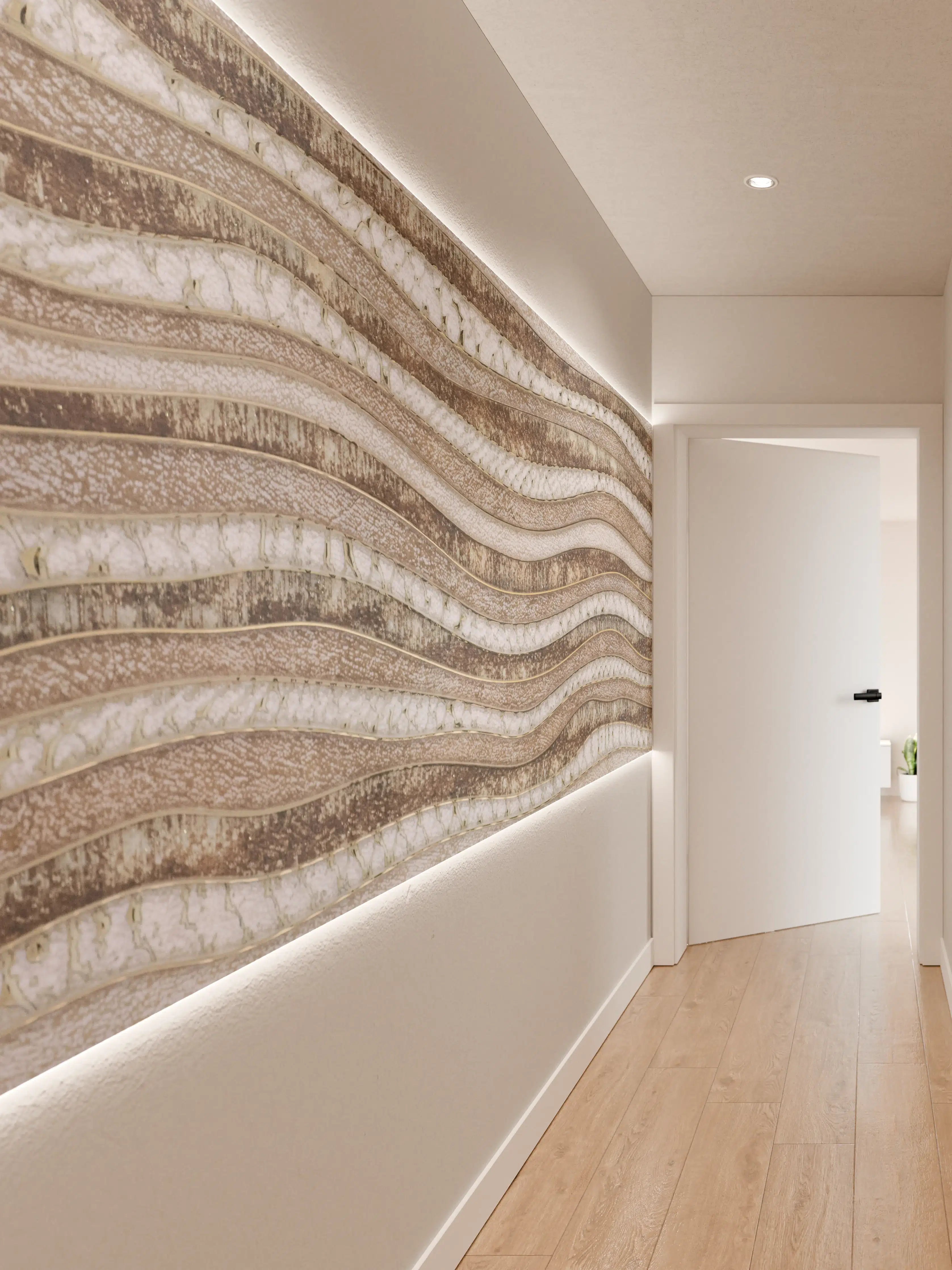 Wandverkleidung Flur - Naturstein Wandmuster – Edle Textur
