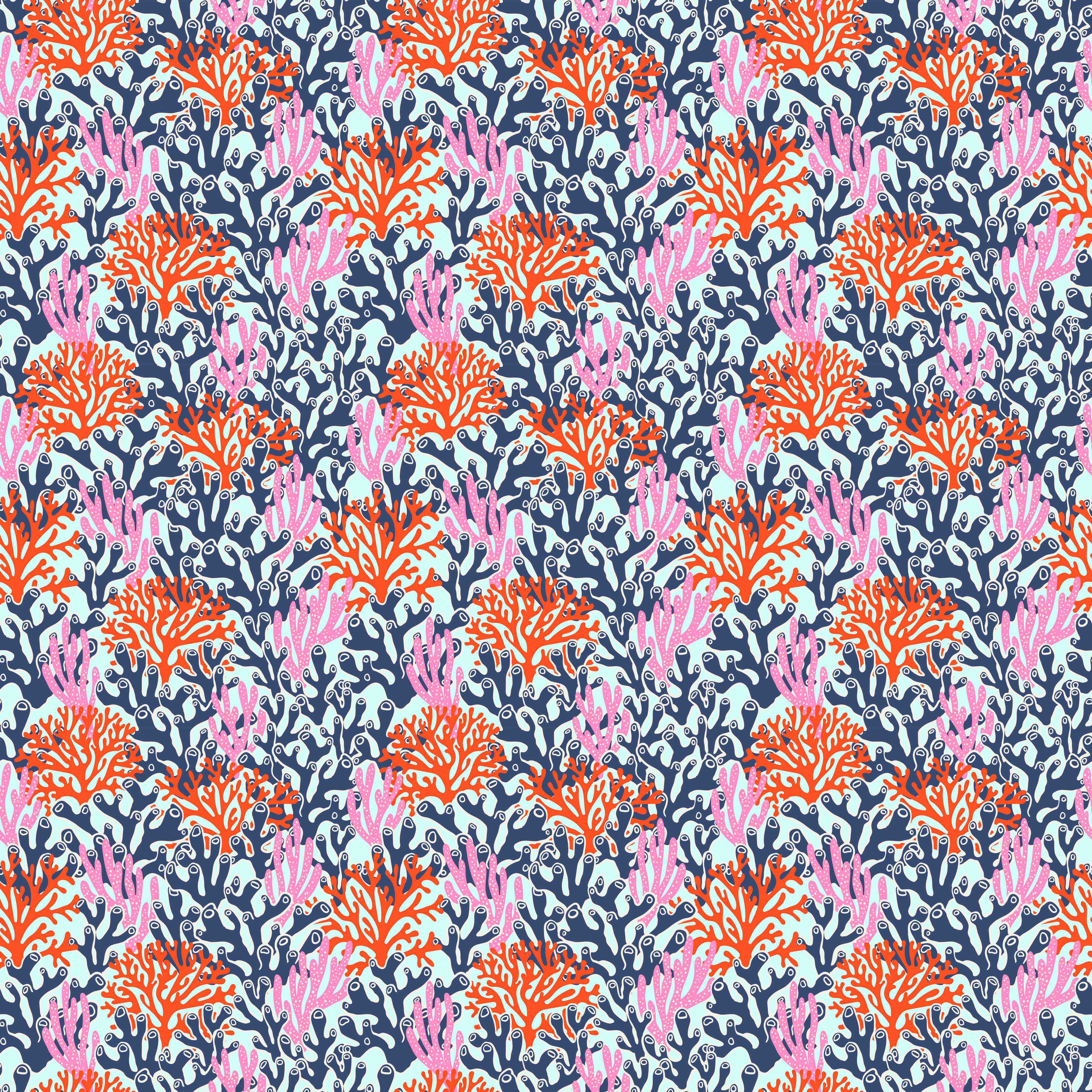 Wandverkleidung Flur-Neon-Korallen Blau Orange Pink