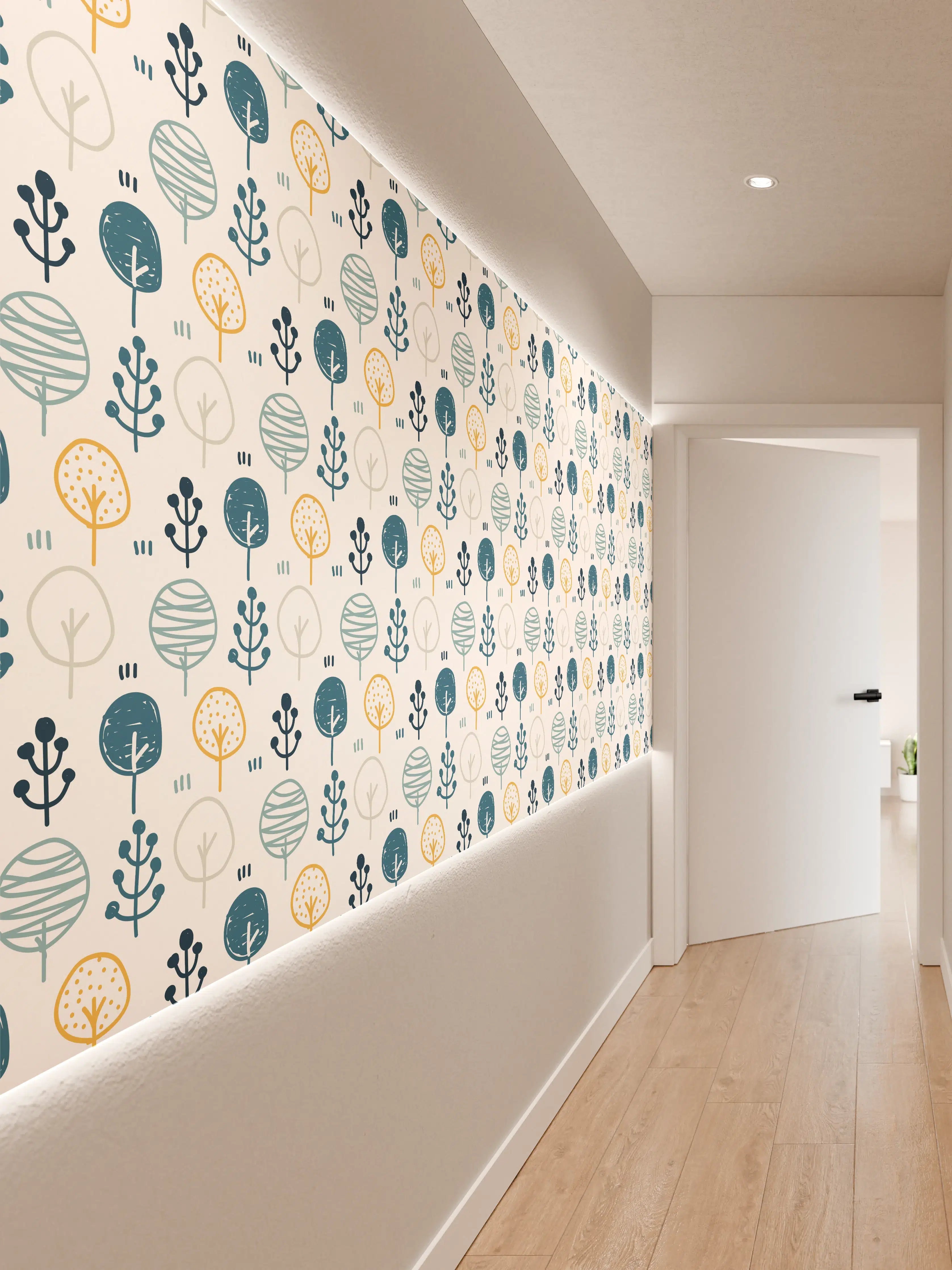 Wandverkleidung Flur - Nordic Abstract Colorful Pattern