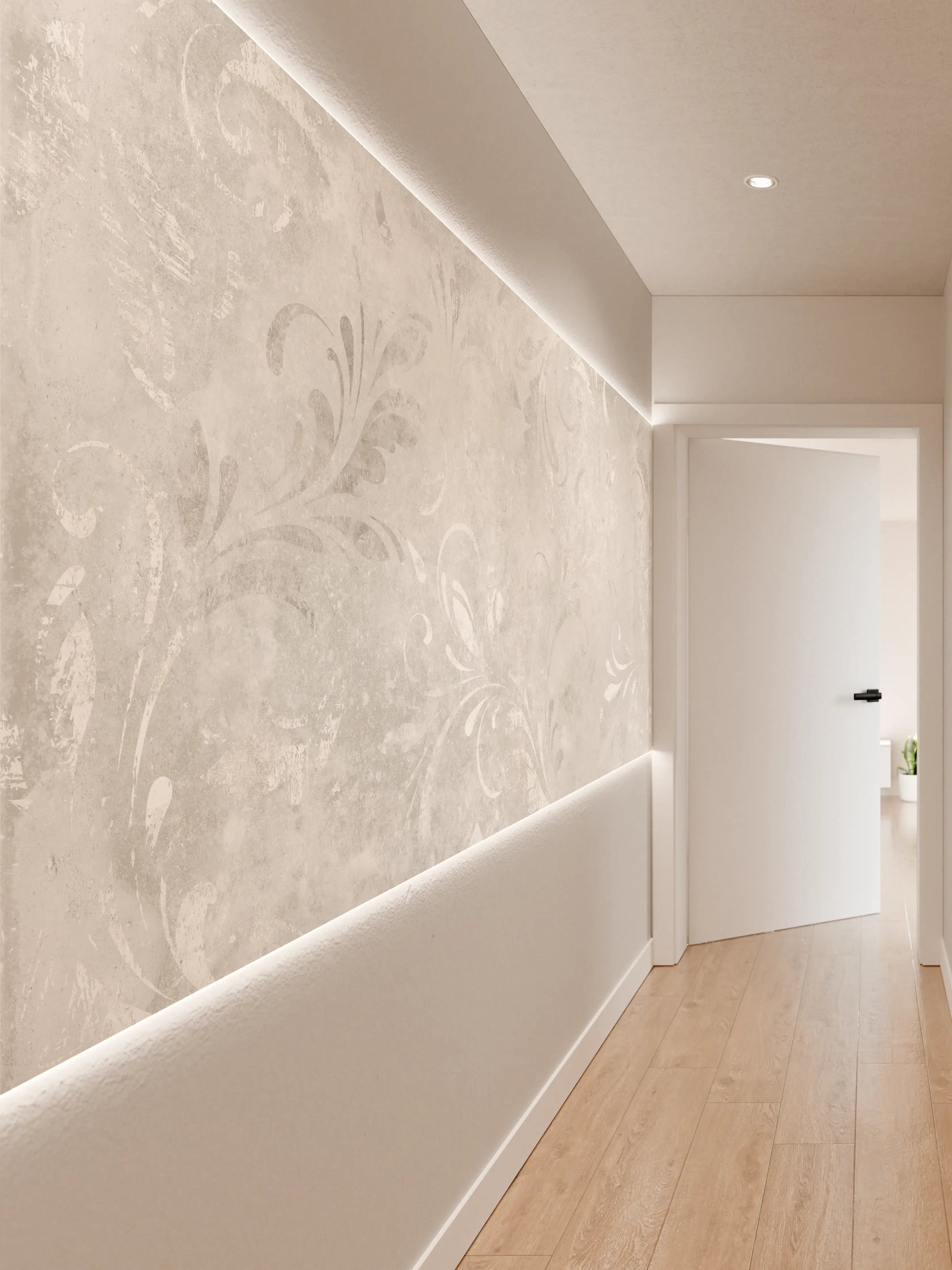 Wandverkleidung Flur - Orientale Zement Tapete