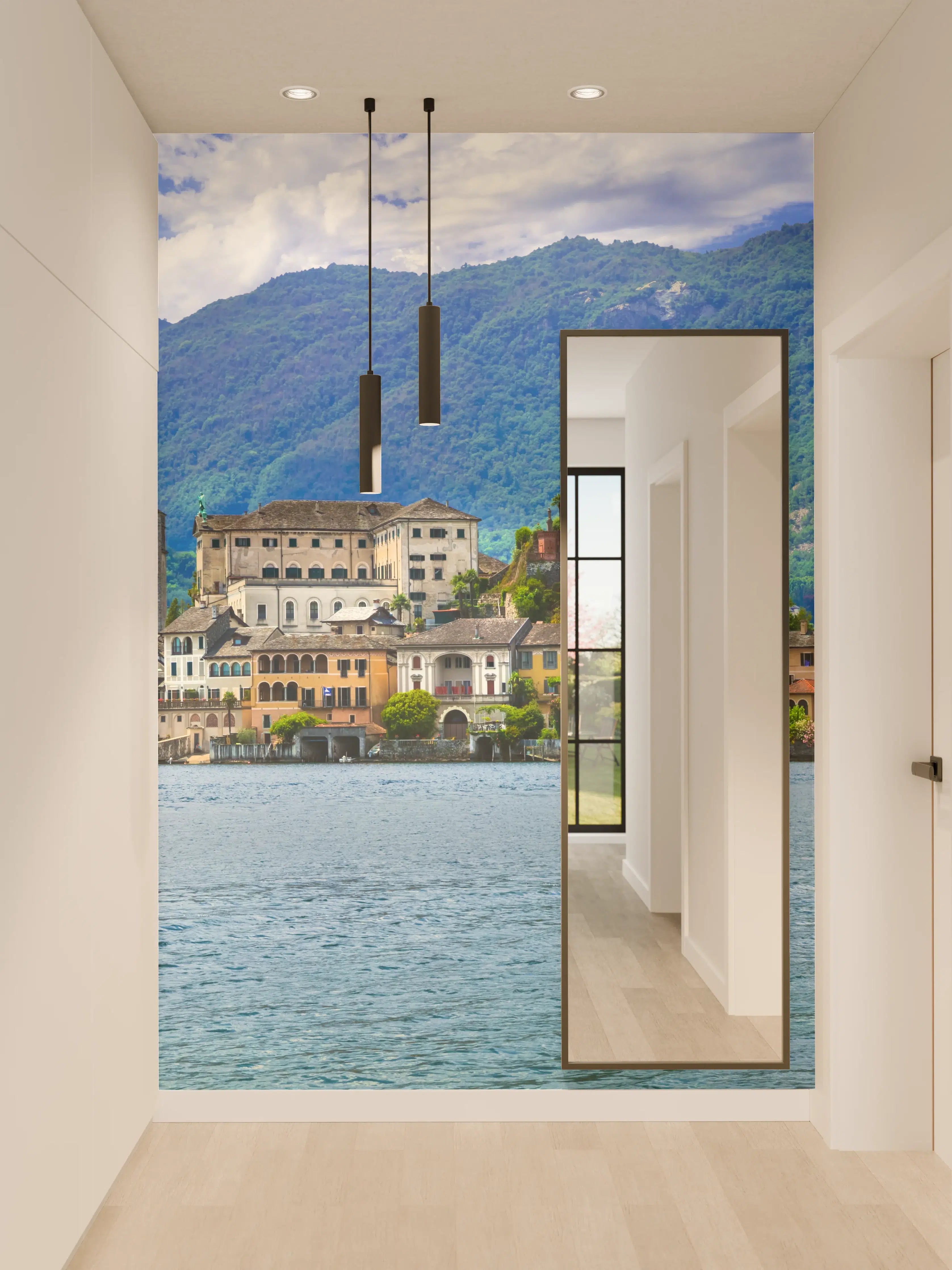 Wandverkleidung Flur - Ortasee - Italien