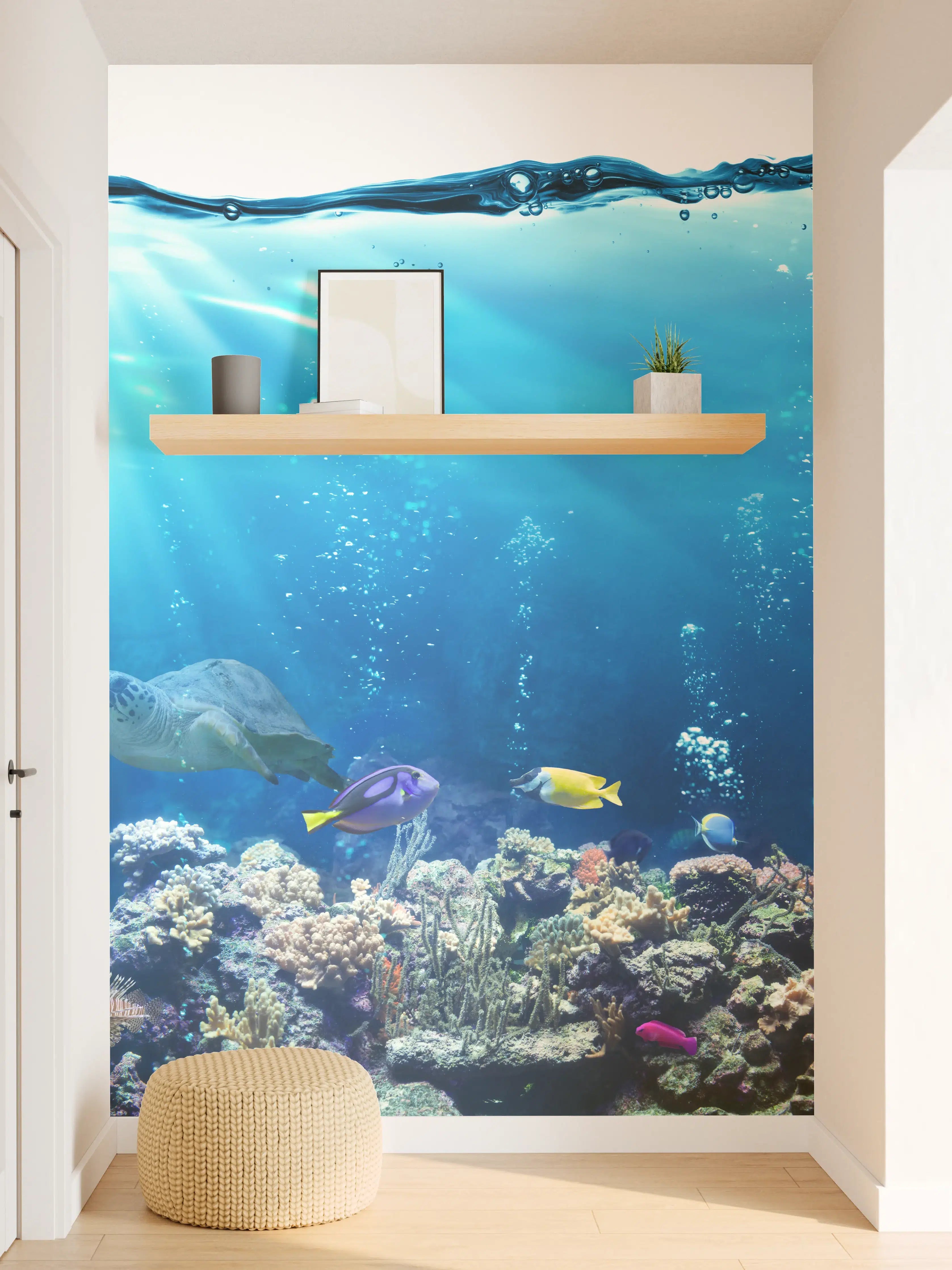 Wandverkleidung Flur - Ozeantiere - Unterwasser