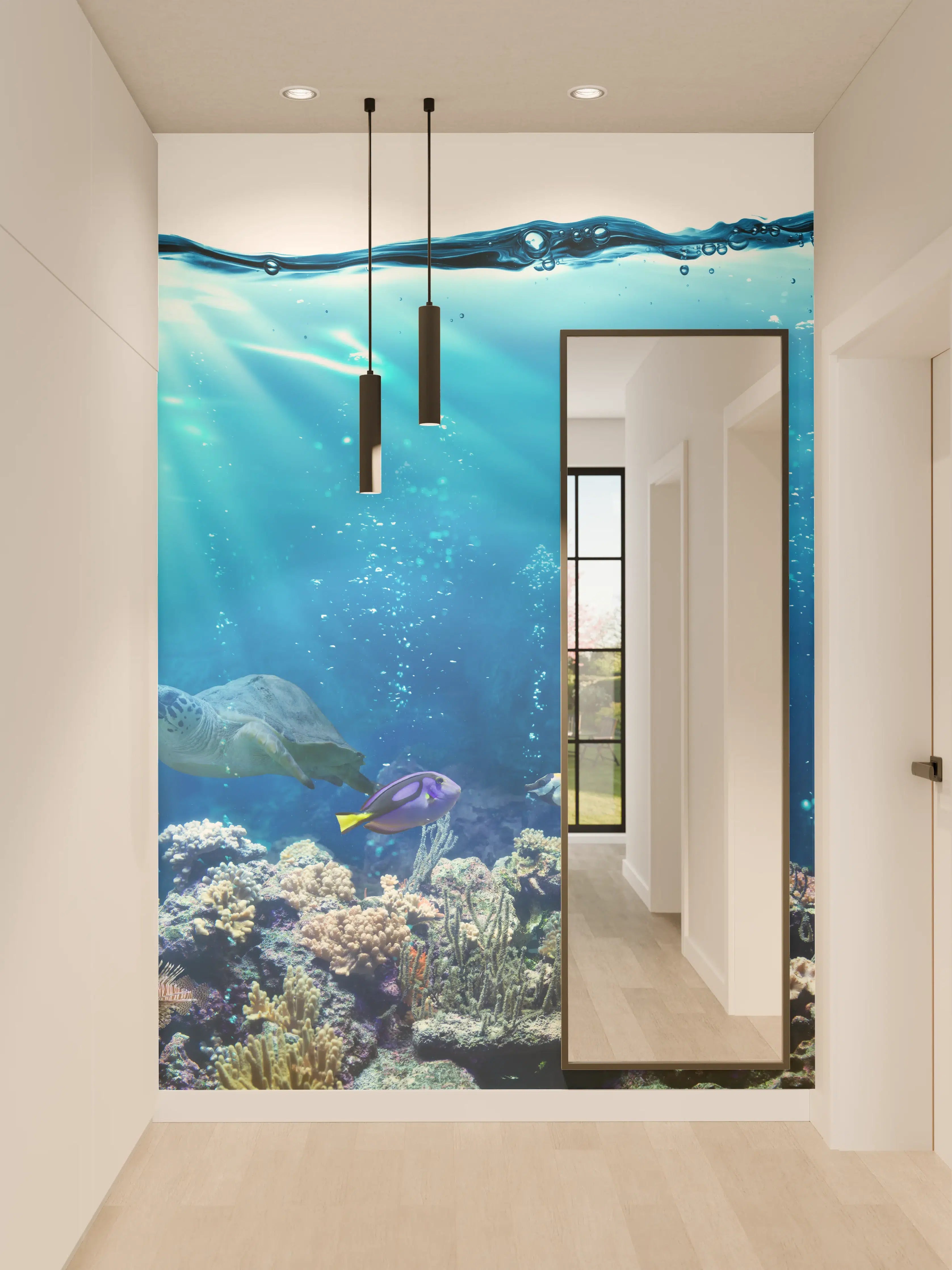 Wandverkleidung Flur - Ozeantiere - Unterwasser