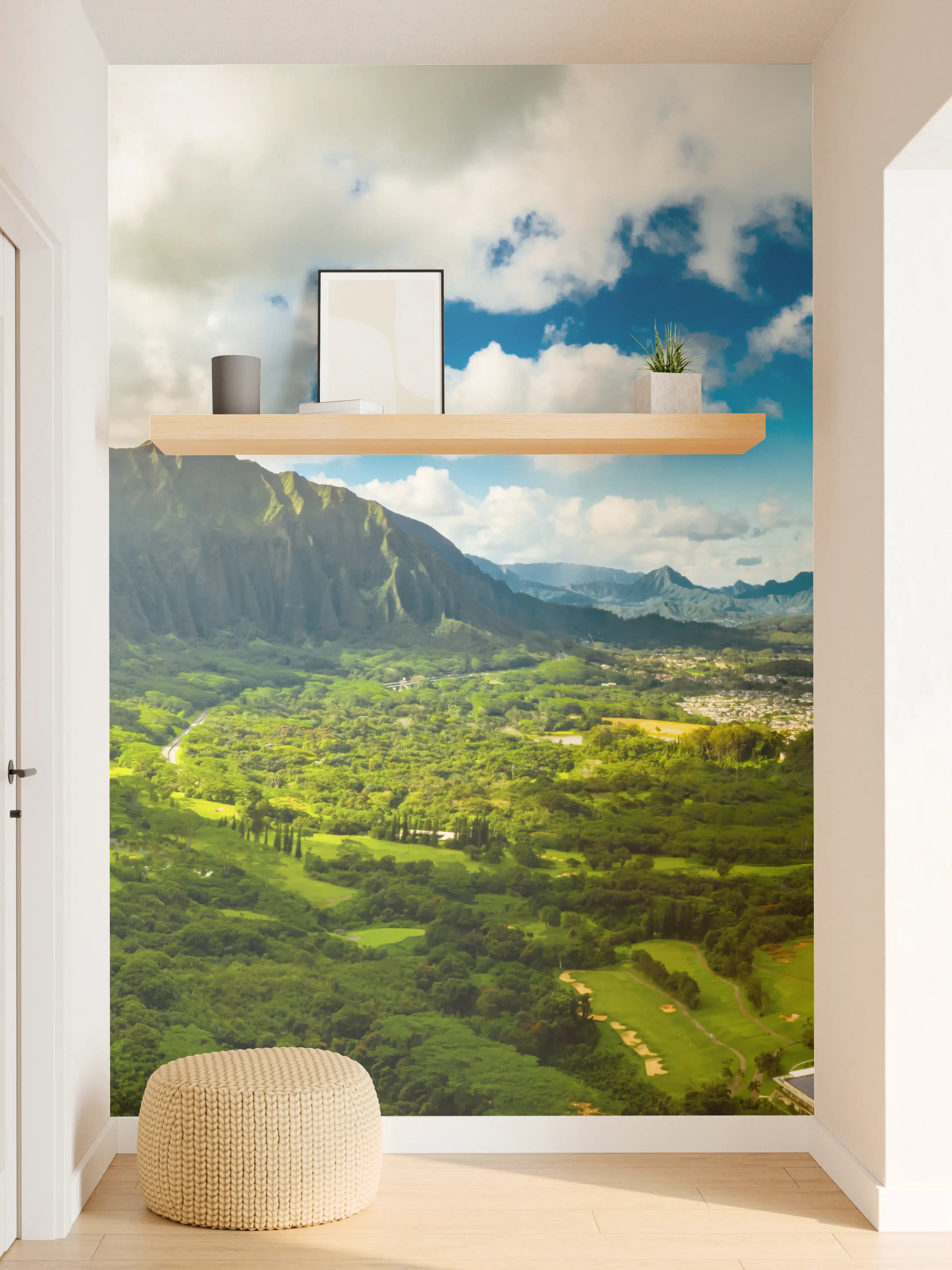 Wandverkleidung Flur - Pali Lookout Klippen in Hawaii