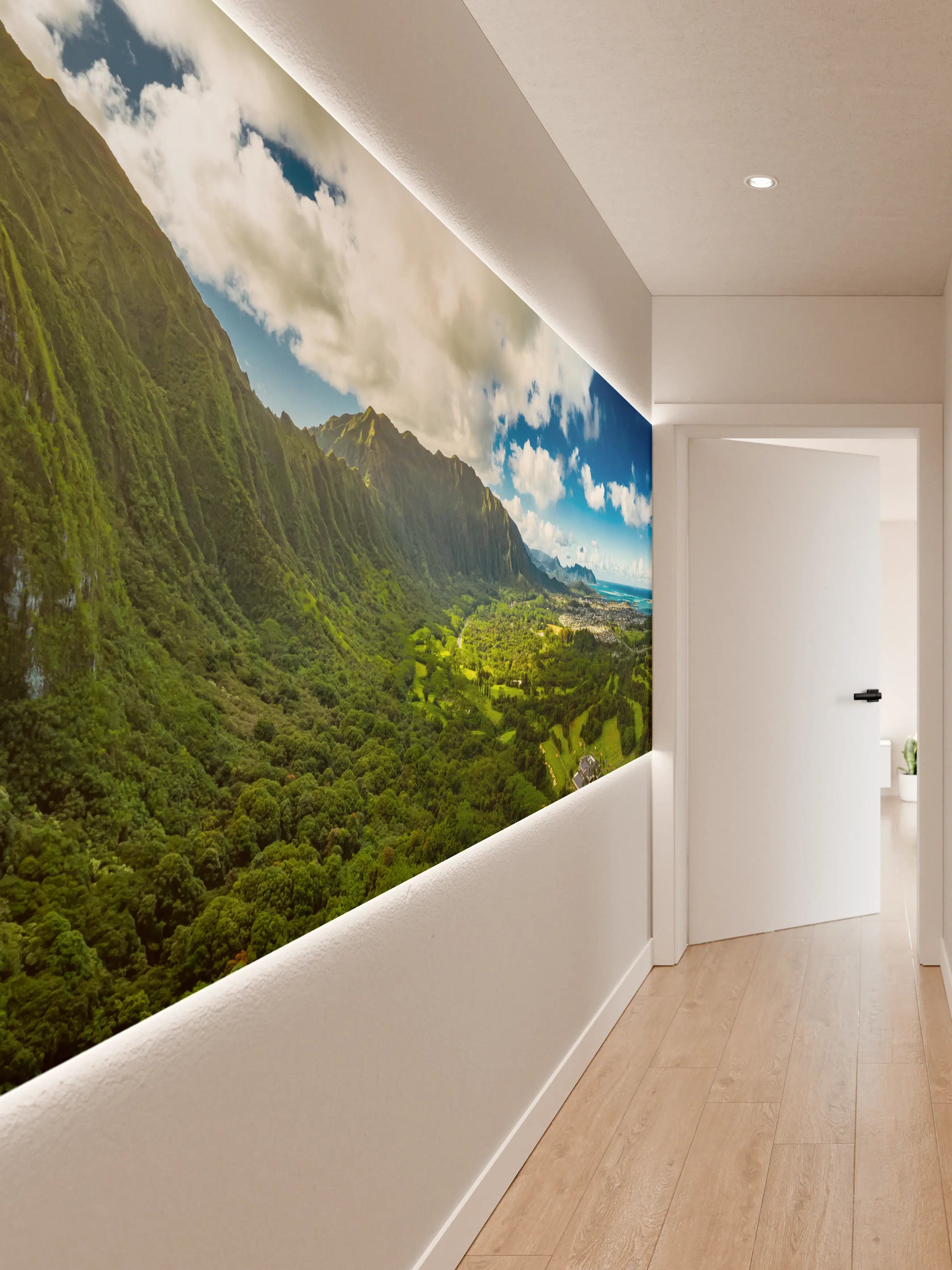 Wandverkleidung Flur - Pali Lookout Klippen in Hawaii
