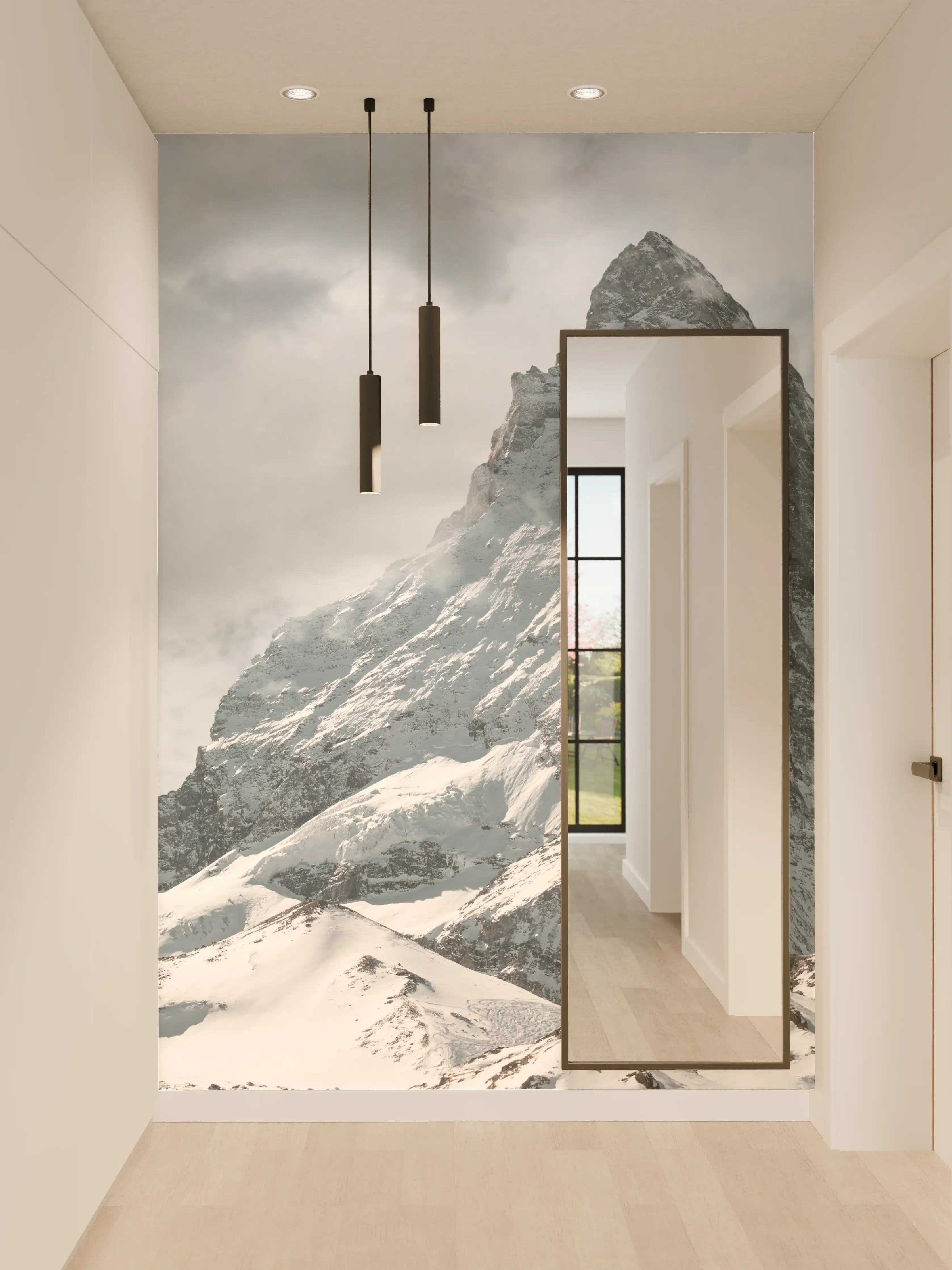 Wandverkleidung Flur - Panorama - Majestätischer Matterhorn - Alpen