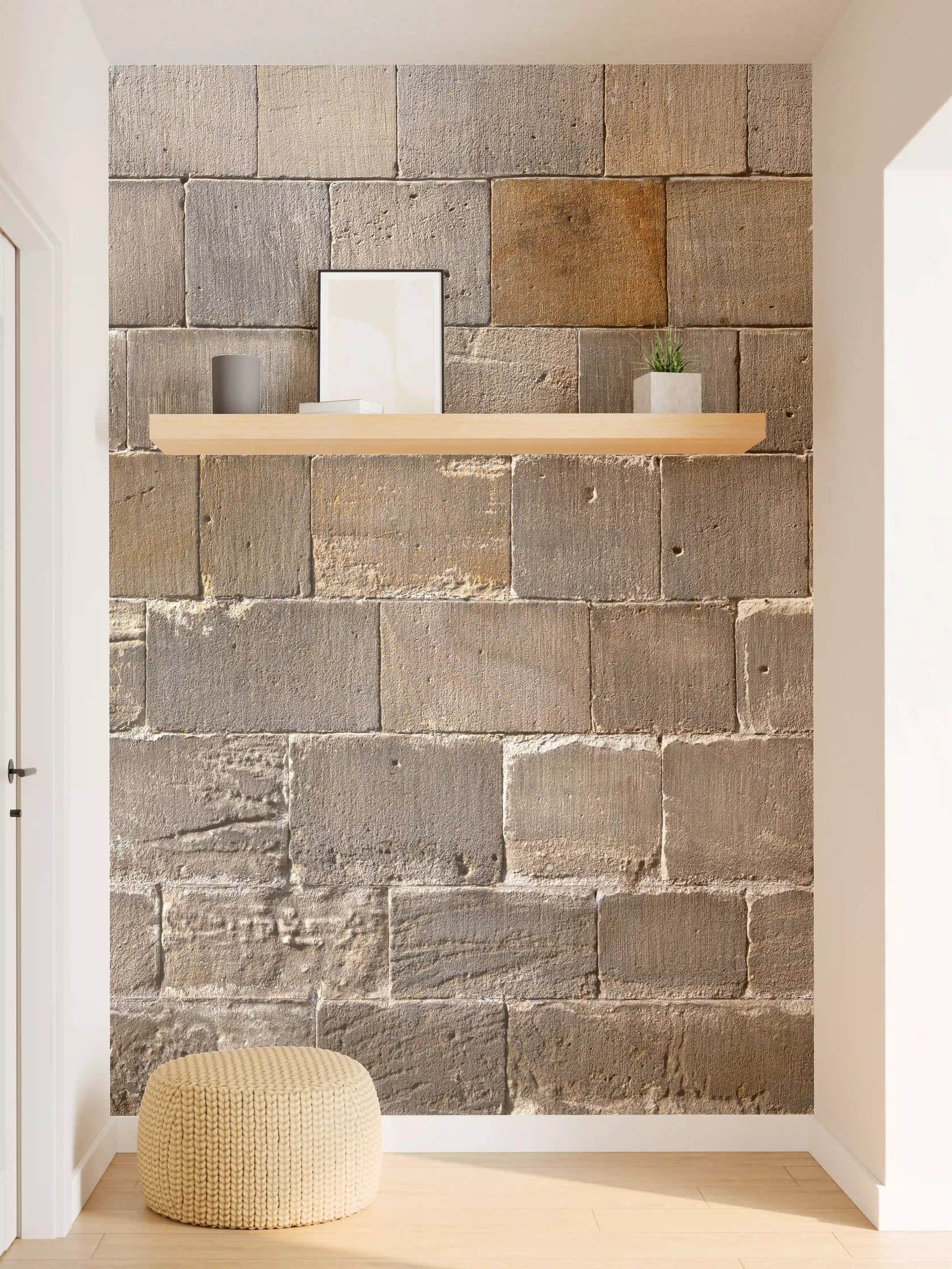 Wandverkleidung Flur - Panorama Kirchenmauer